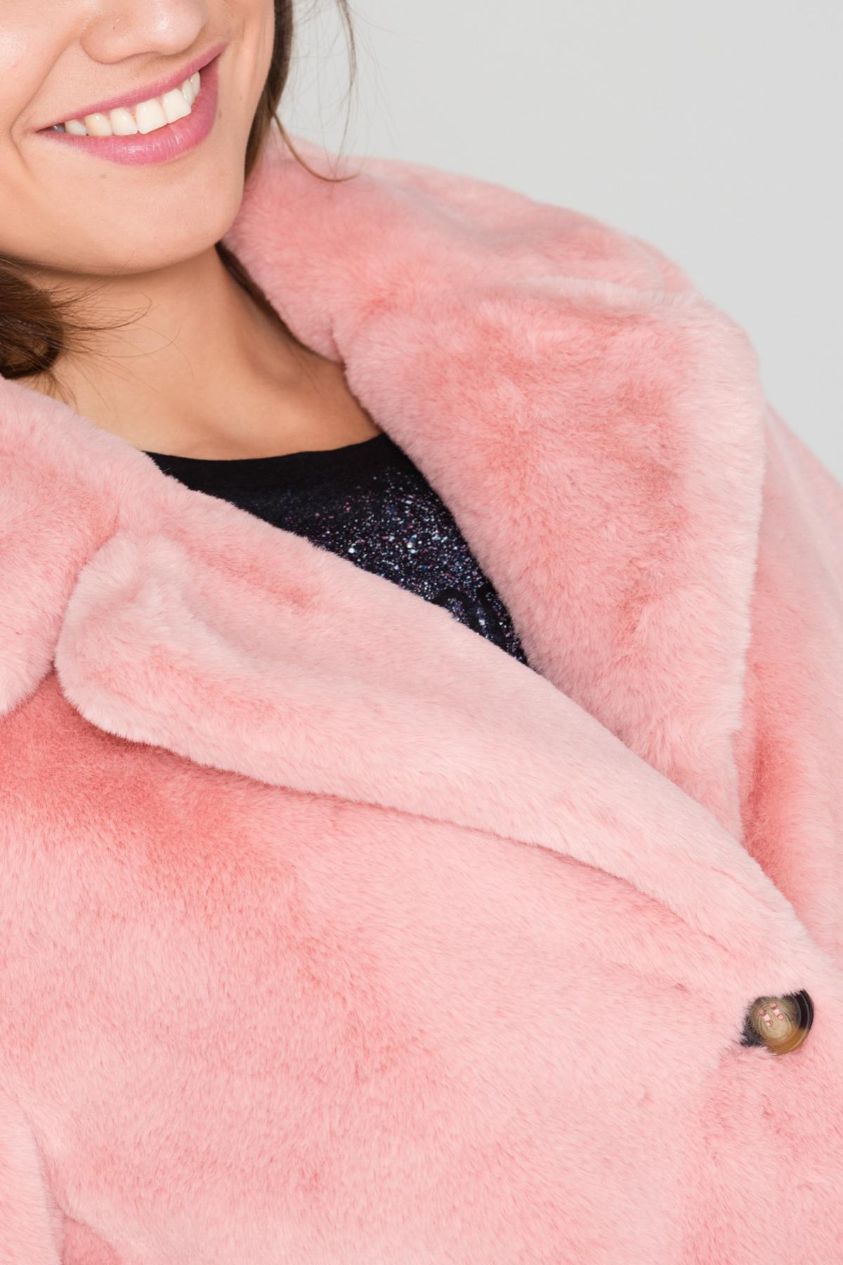 Comfort fit pink faux fur - Image n°8