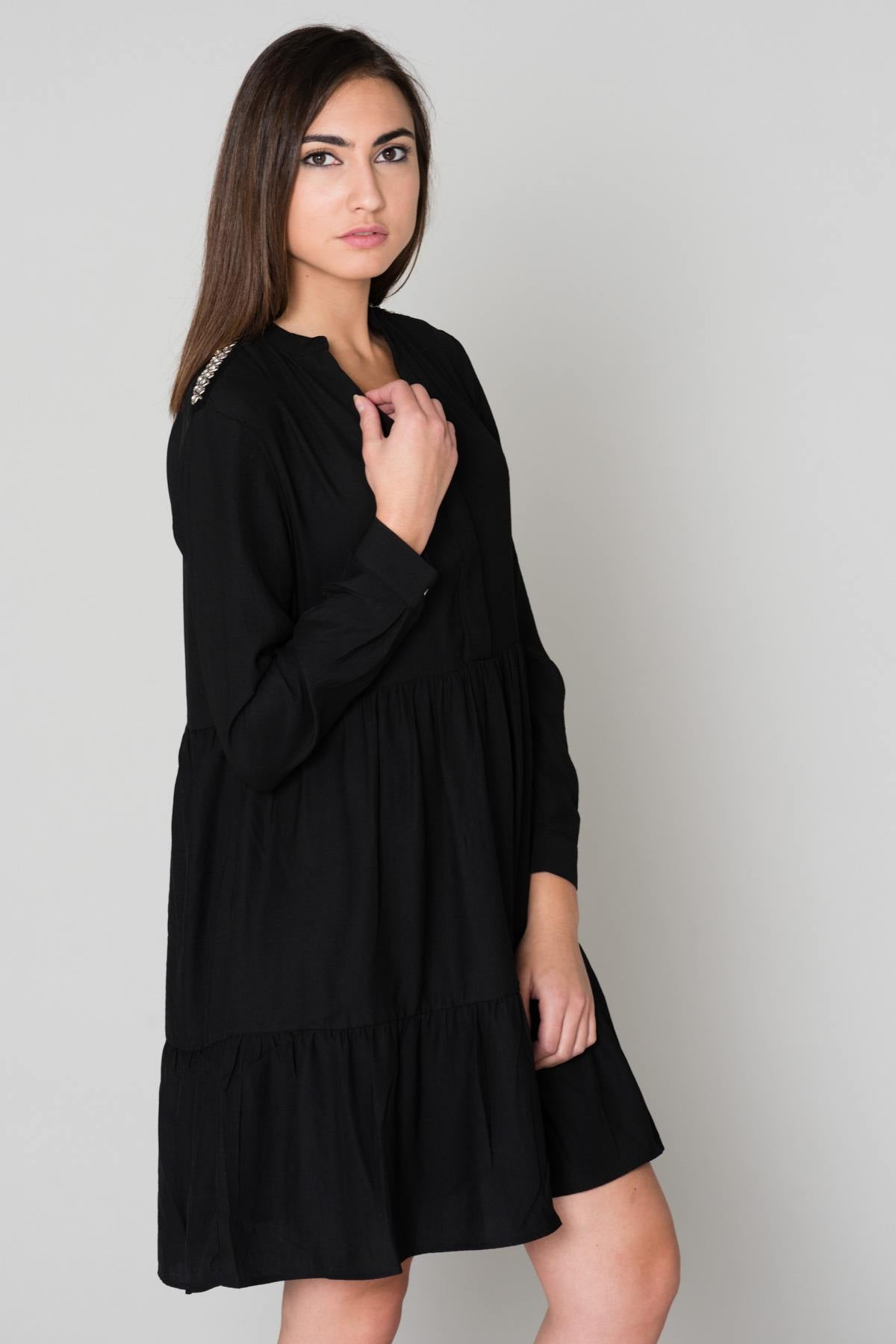 Black polyester dress - Image n°4