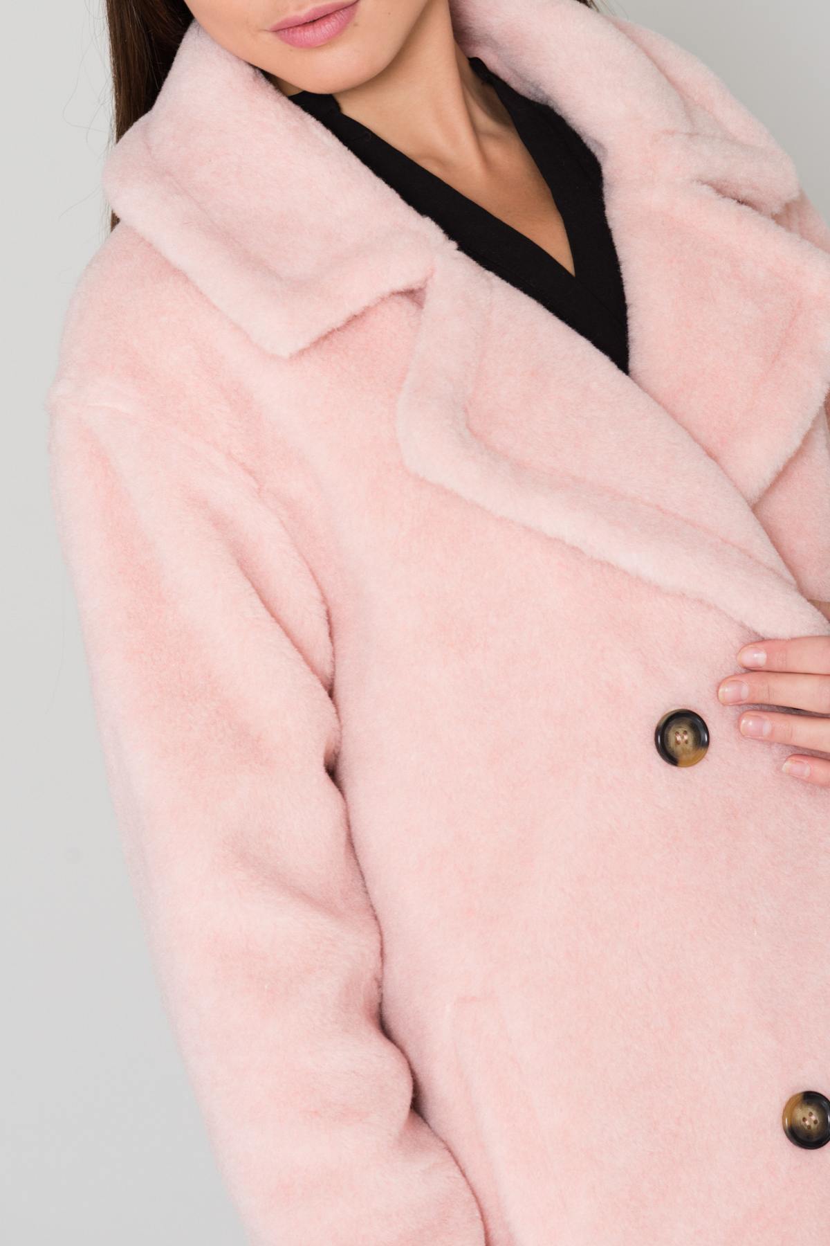 Mid-length powder pink jacket - Image n°6