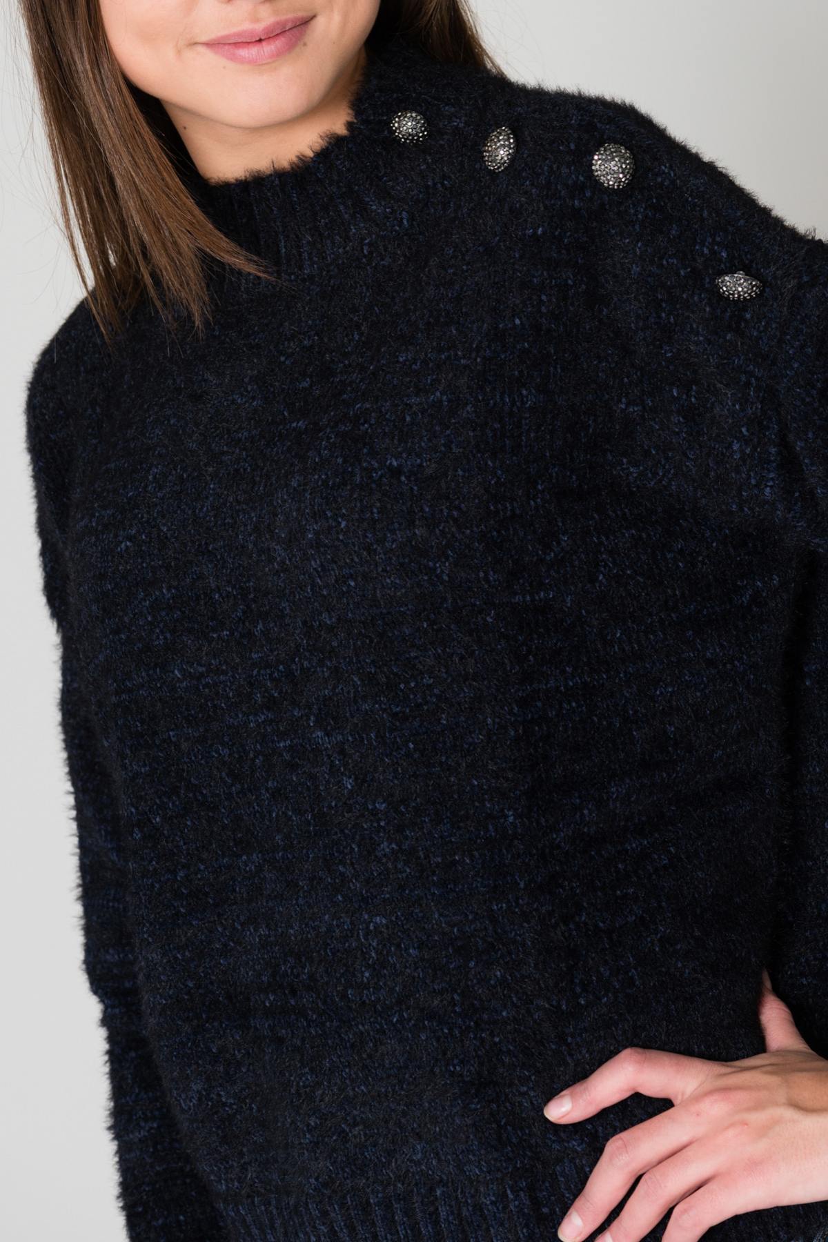 Ultra soft dark blue sweater - Image n°5