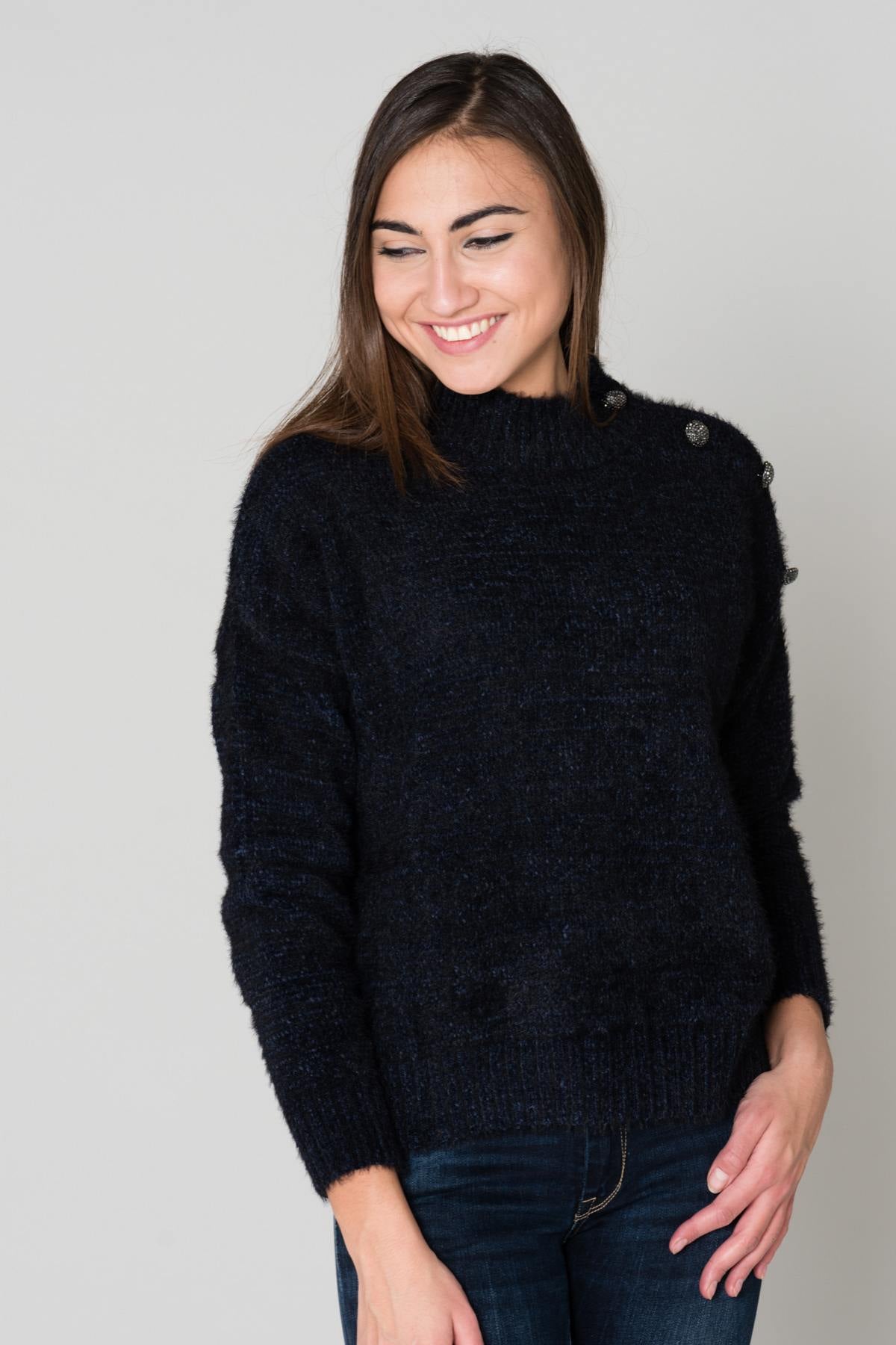 Ultra soft dark blue sweater - Image n°3