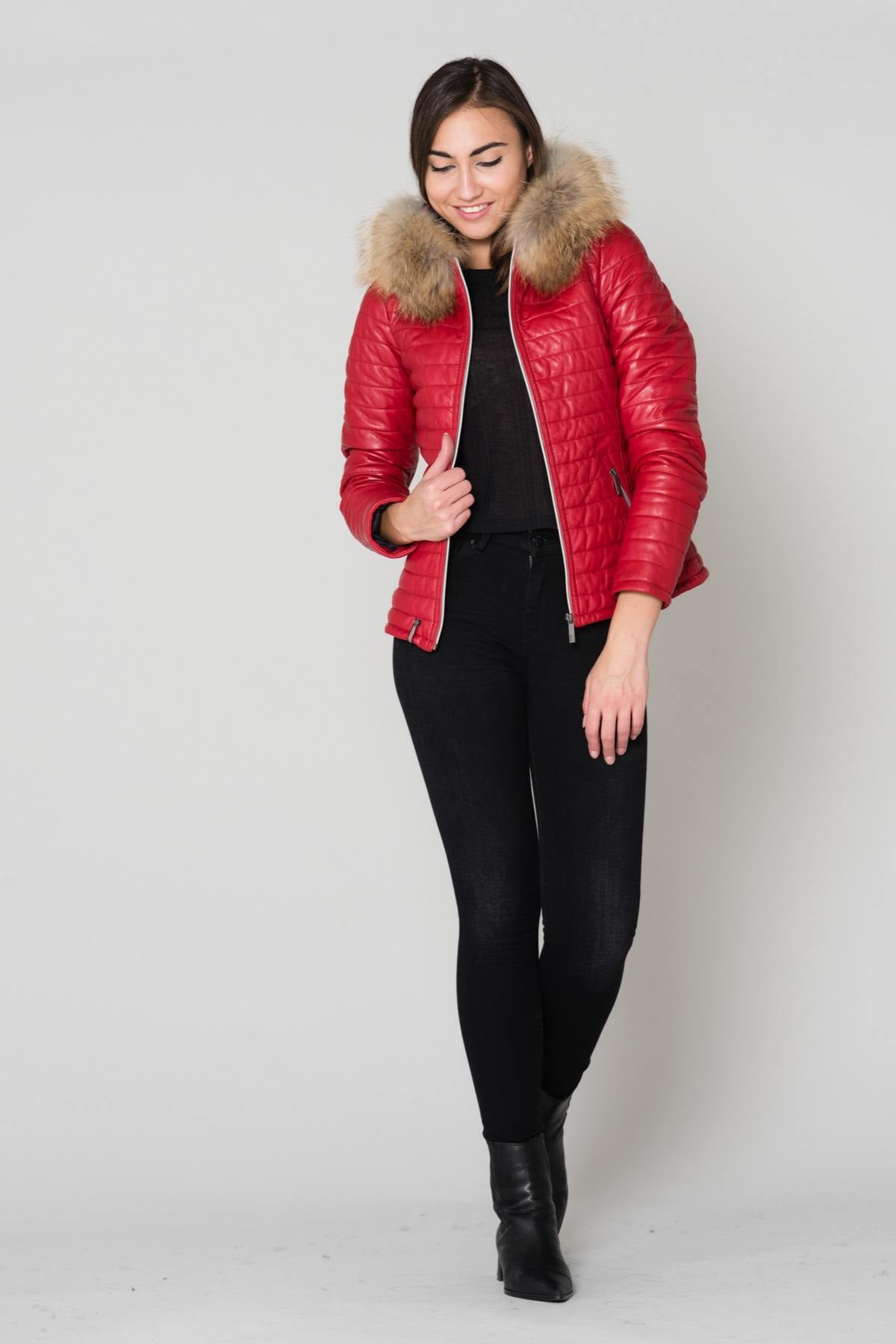 Women's colorful leather jacket - Image n°2