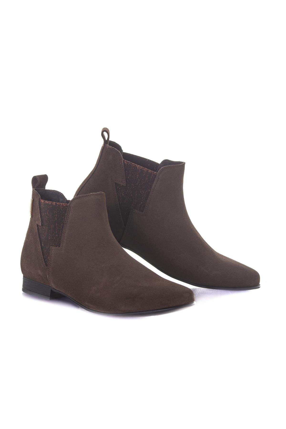 Taupe leather boots - Image n°3