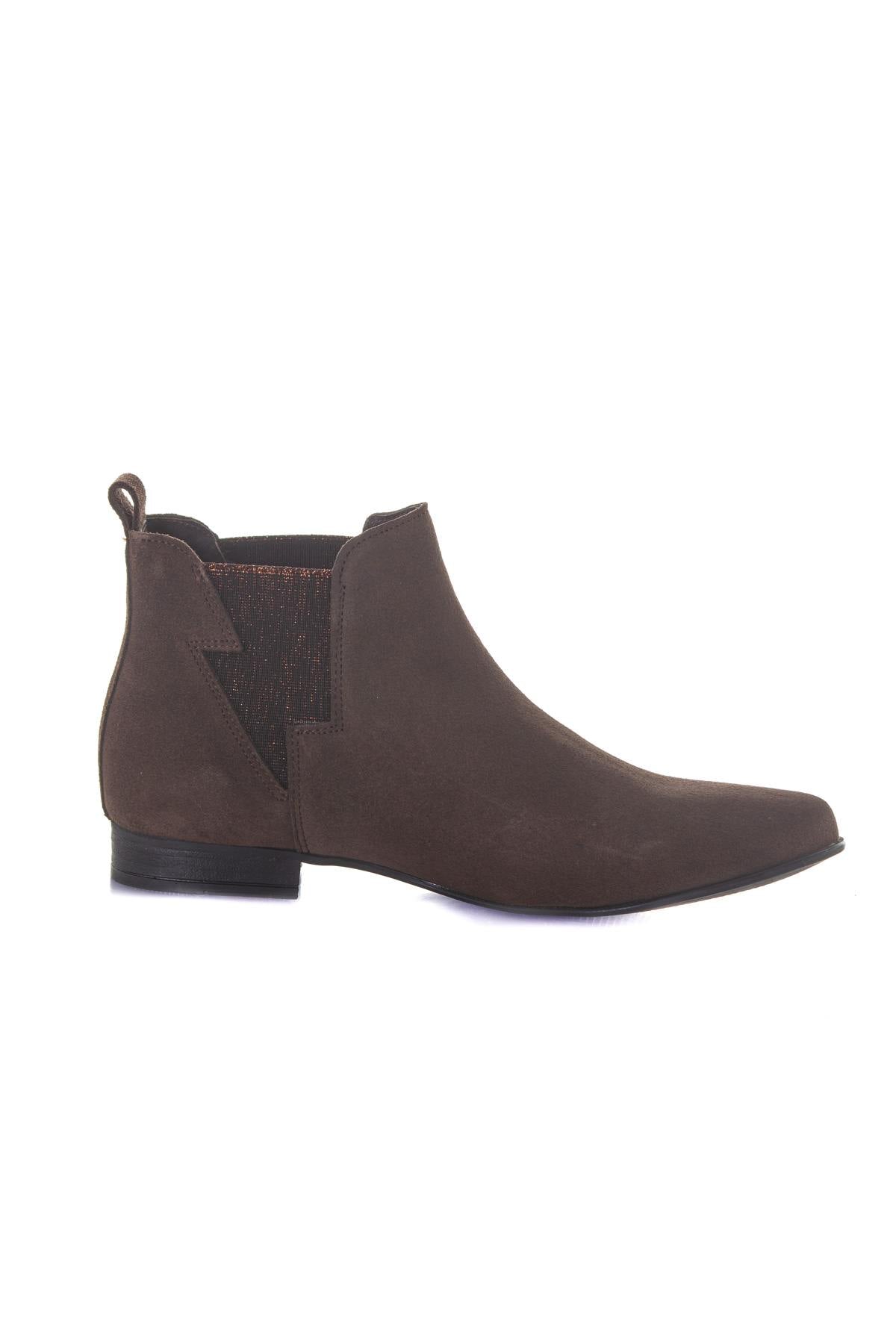 Taupe leather boots - Image n°4