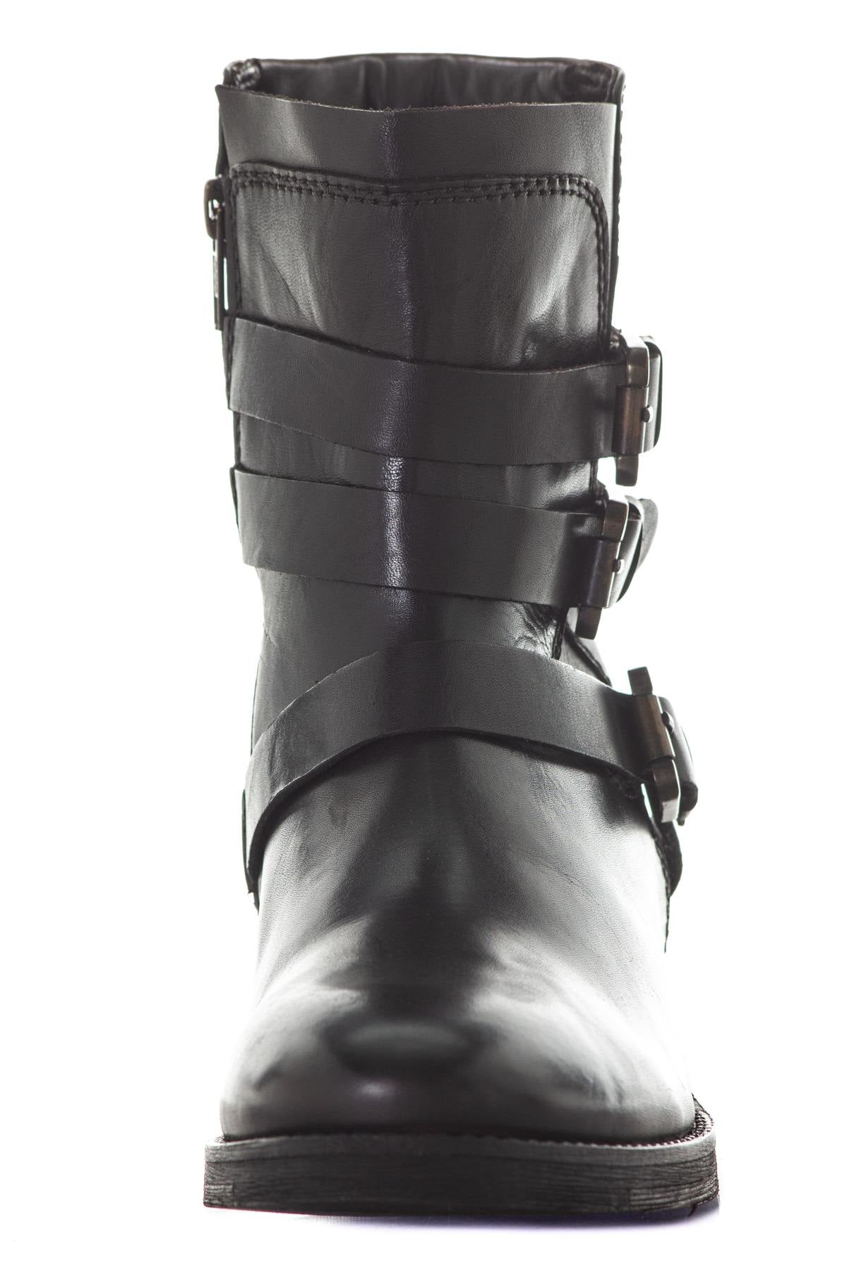 Brown cowhide leather boots - Image n°6