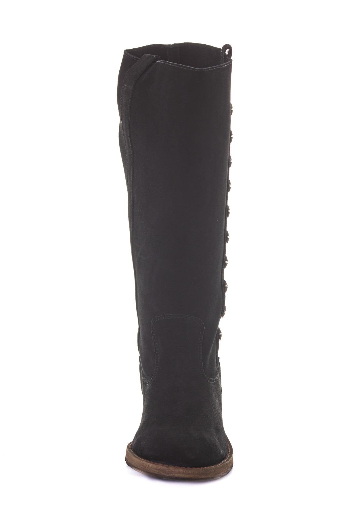  Black suede-look boot - Image n°6