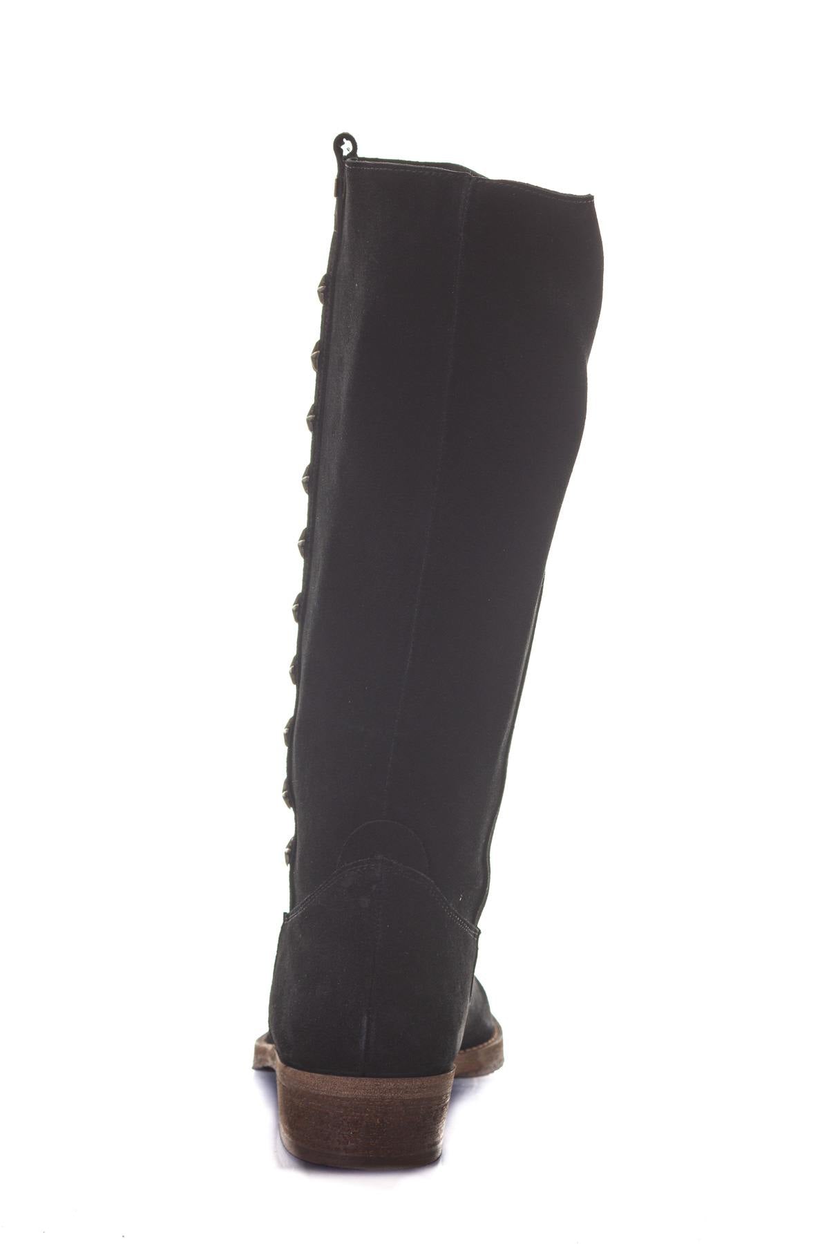  Black suede-look boot - Image n°7