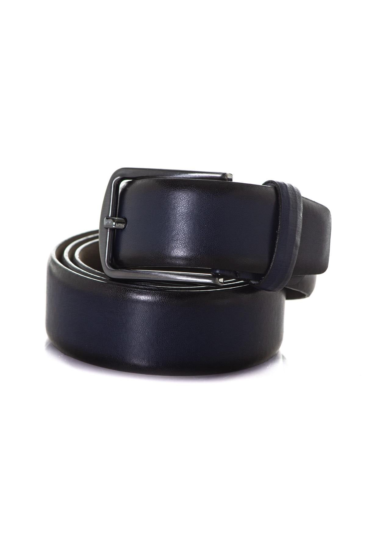 Blue leather belt - Image n°1