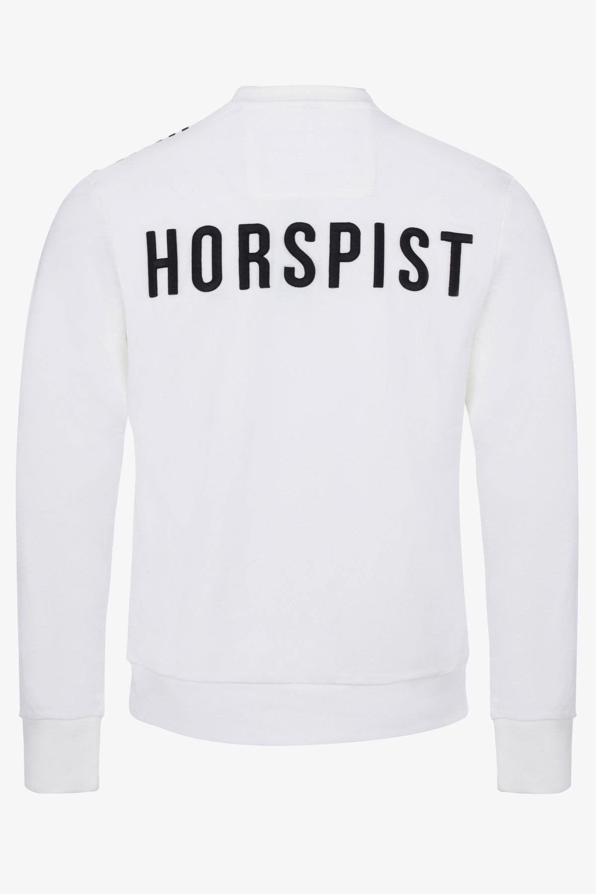 White sweatshirt with piping and badge - Image n°6