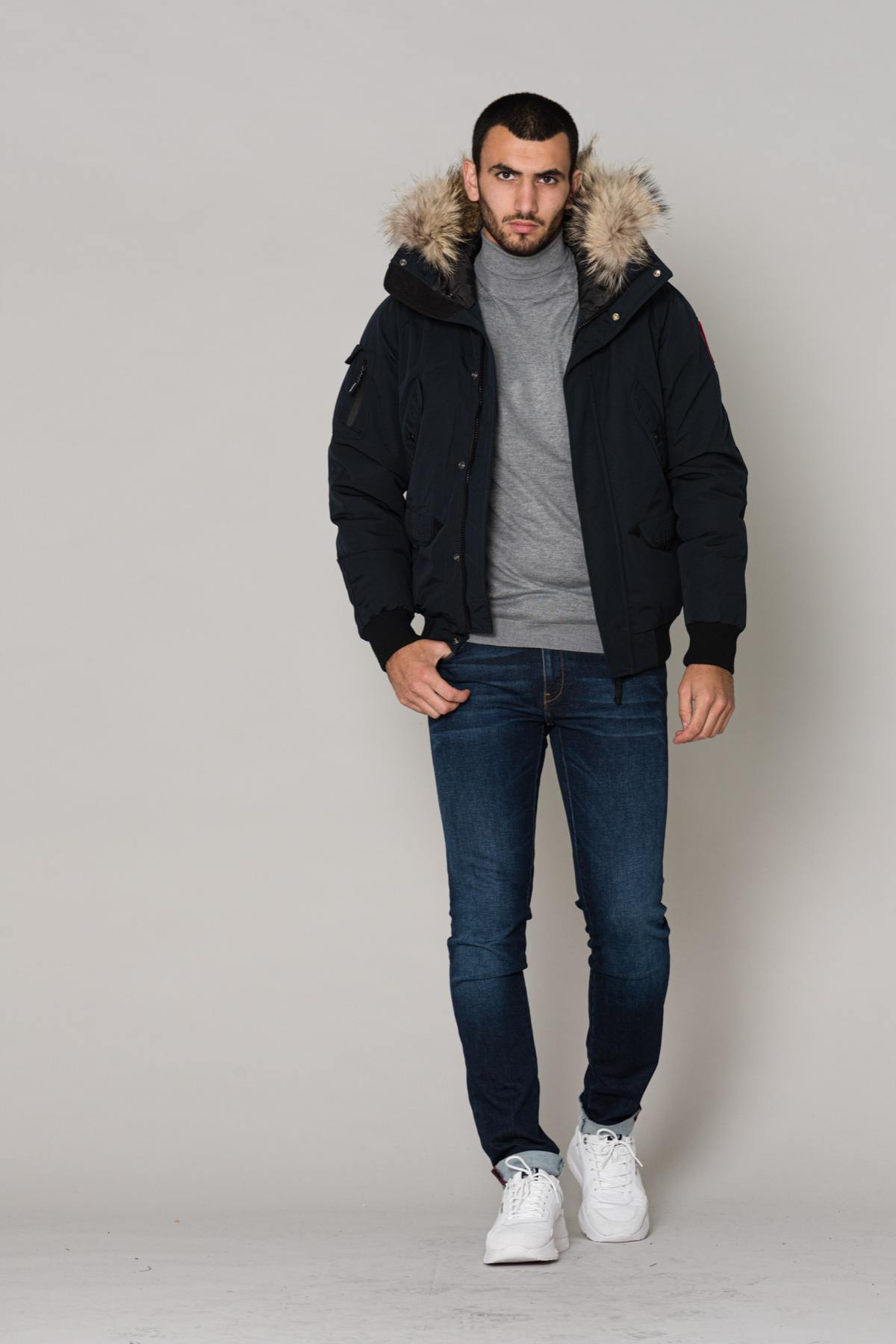 Winter navy blue jacket - Image n°3