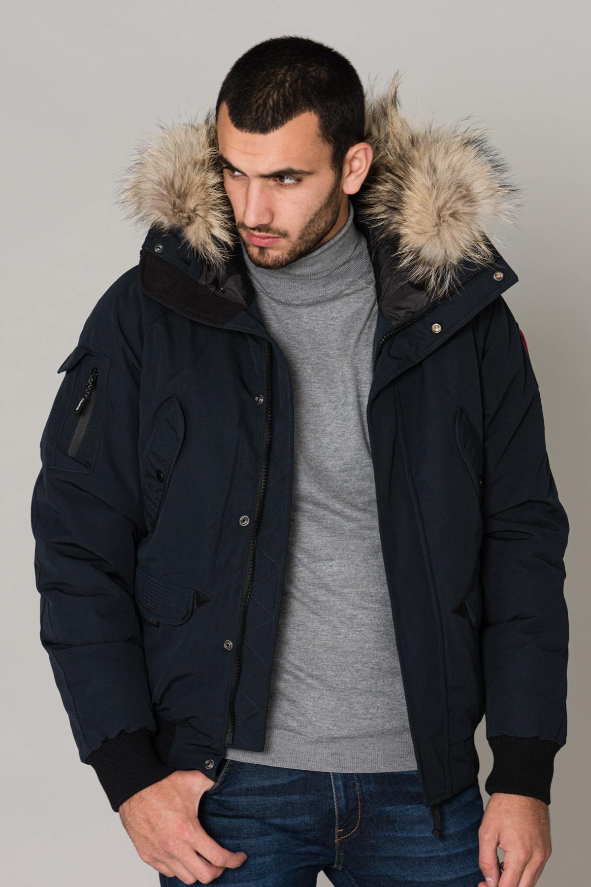 Winter navy blue jacket - Image n°4