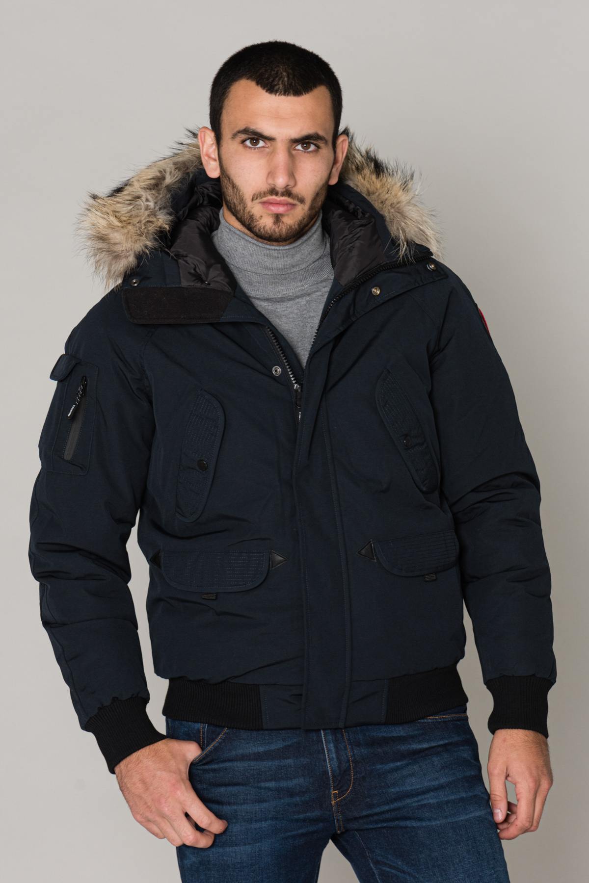 Winter navy blue jacket - Image n°2