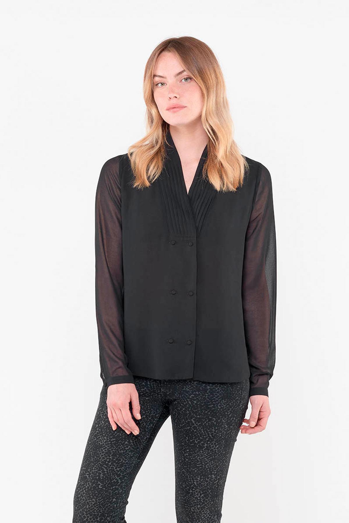 Women's voile blouse - Image n°1