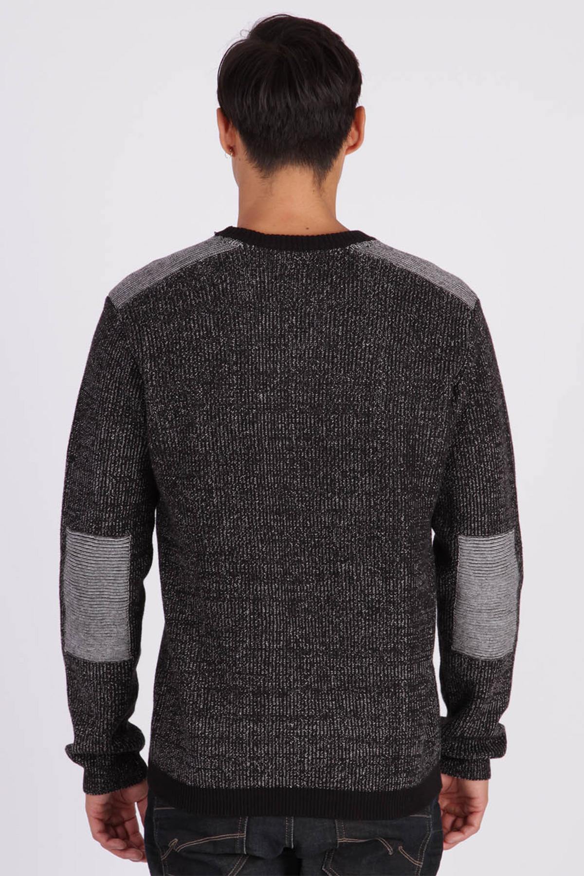 Men's black cotton sweater - Image n°3