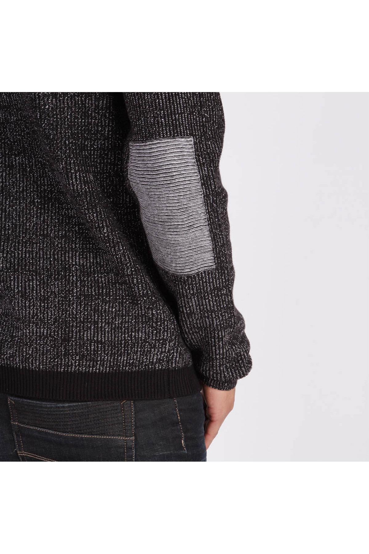 Men's black cotton sweater - Image n°4