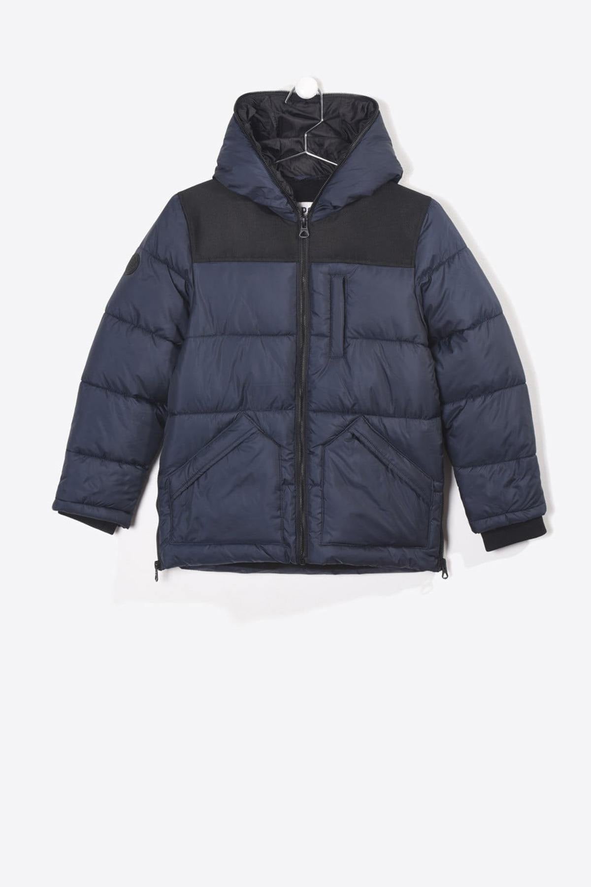 Navy blue and black children's jacket - Image n°1