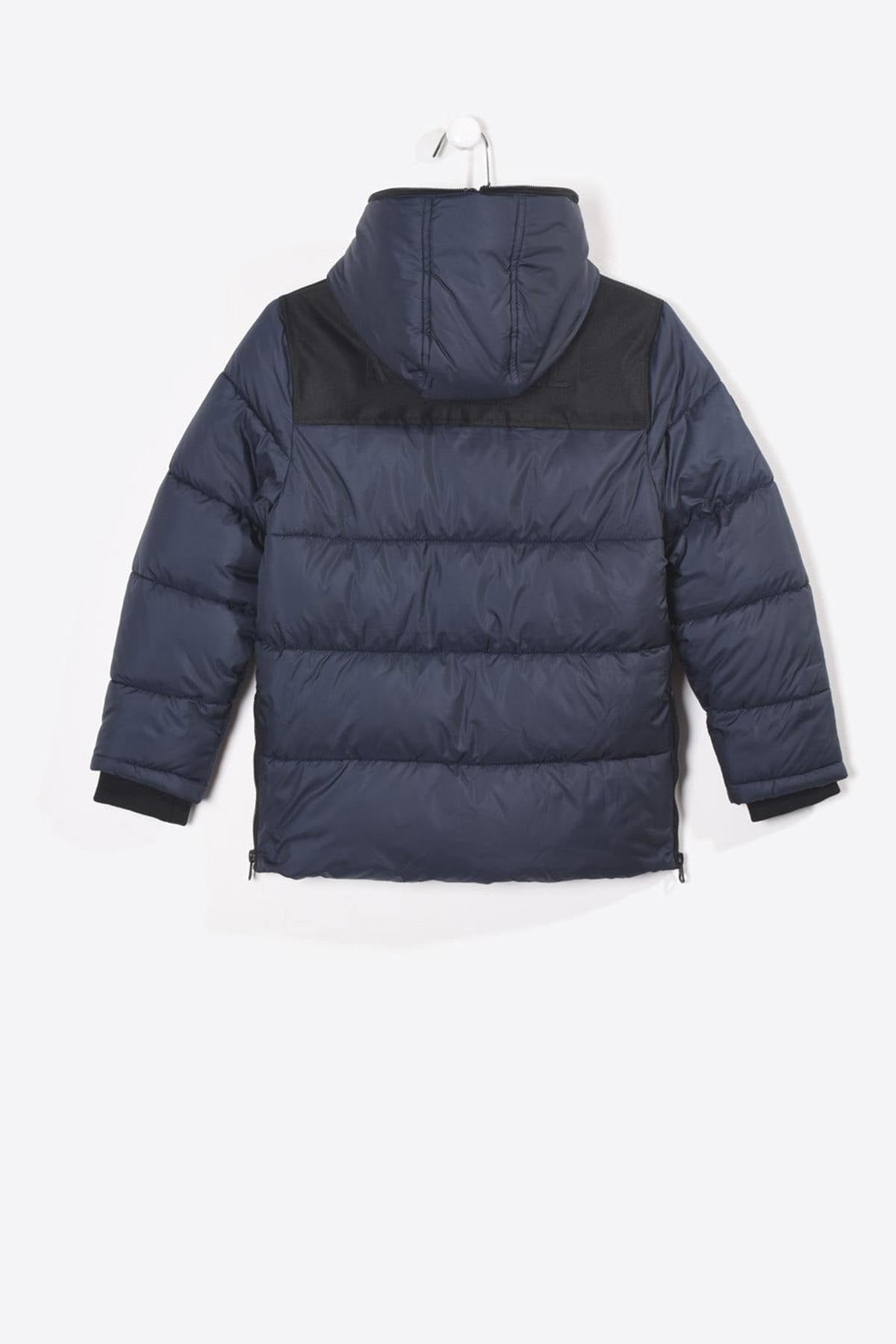 Navy blue and black children's jacket - Image n°2