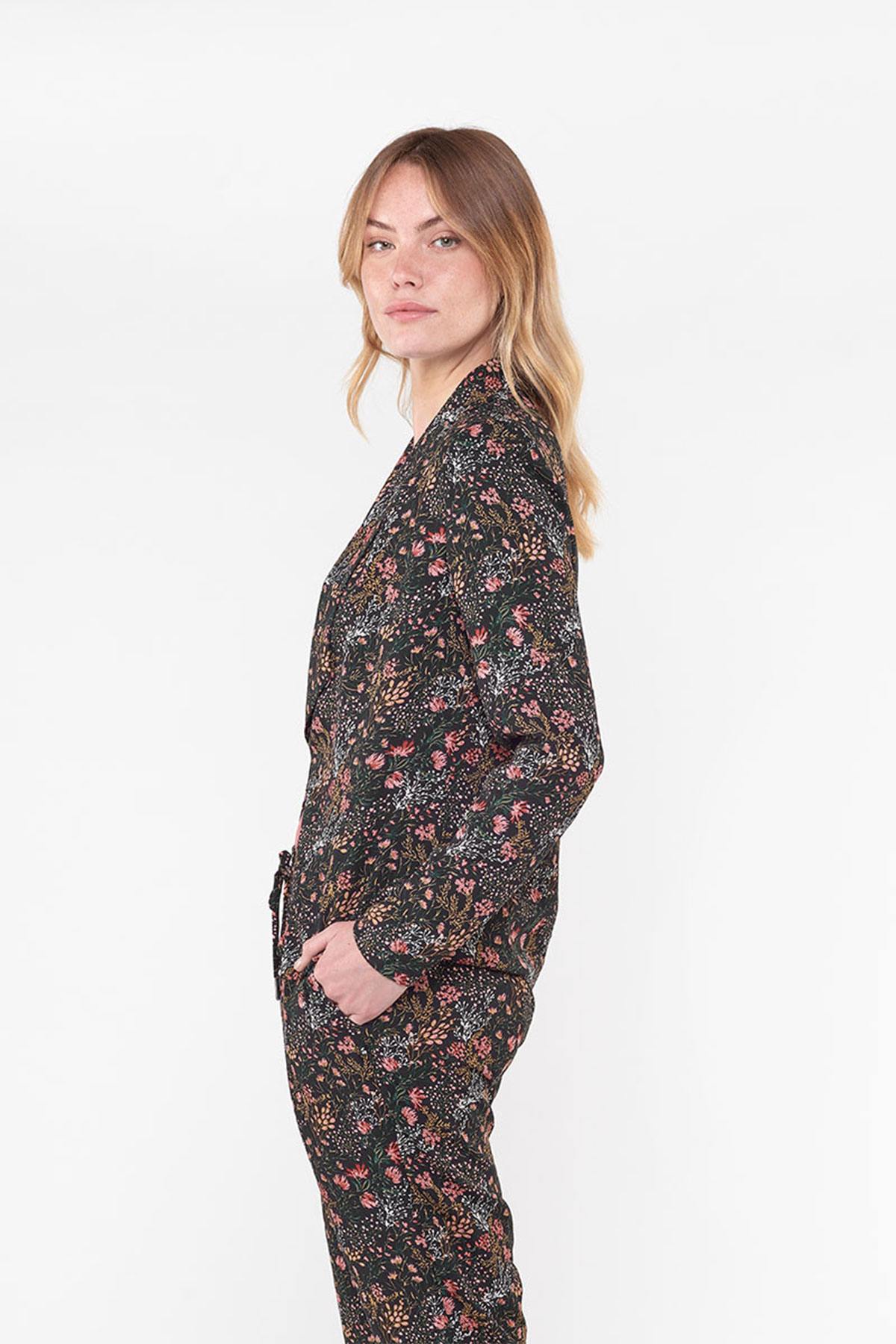  Women's floral print jacket - Image n°3