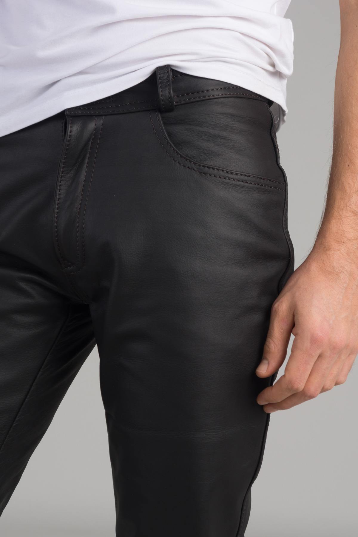 Skipper cowhide leather pants - Image n°2