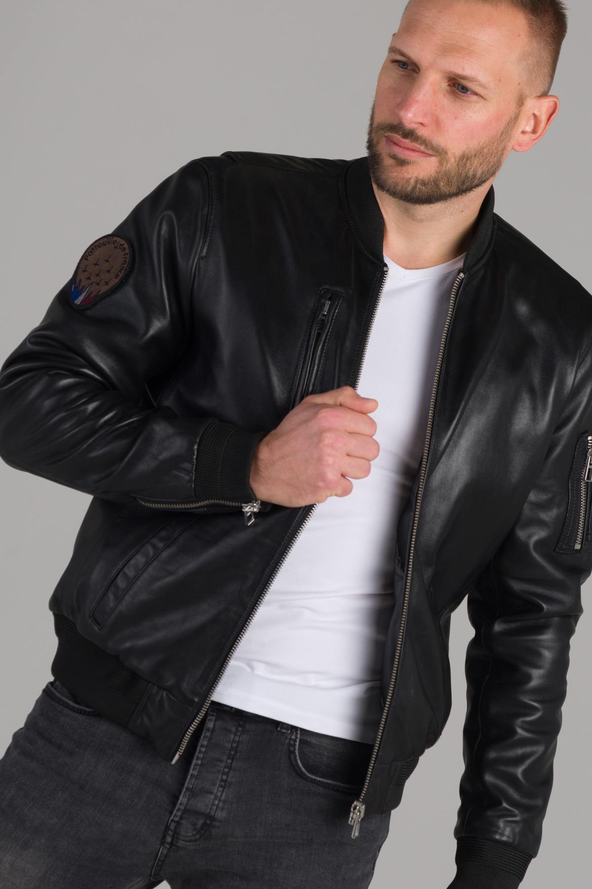 Patrouille de France leather bomber - Image n°5