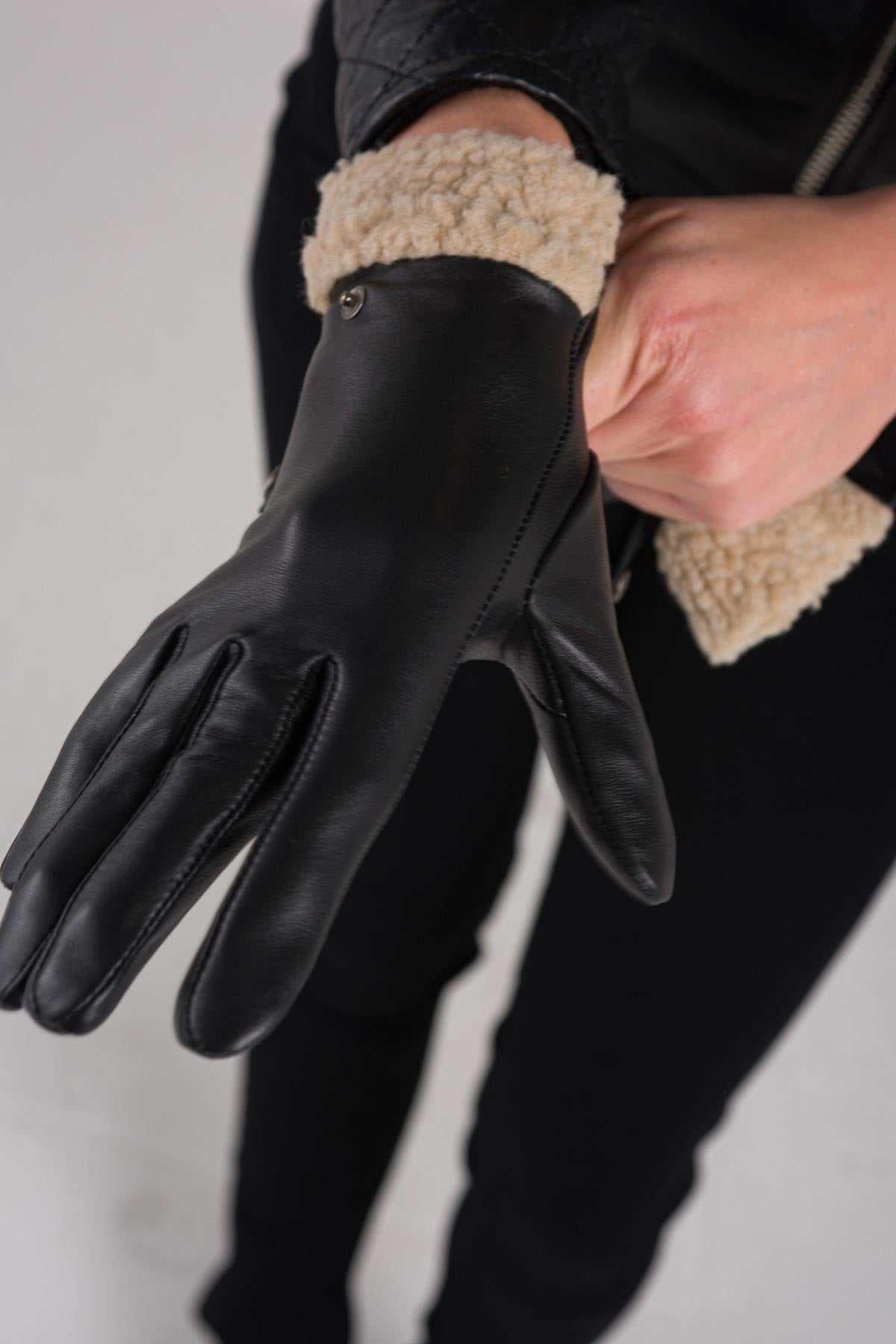  Black women's gloves - Image n°2