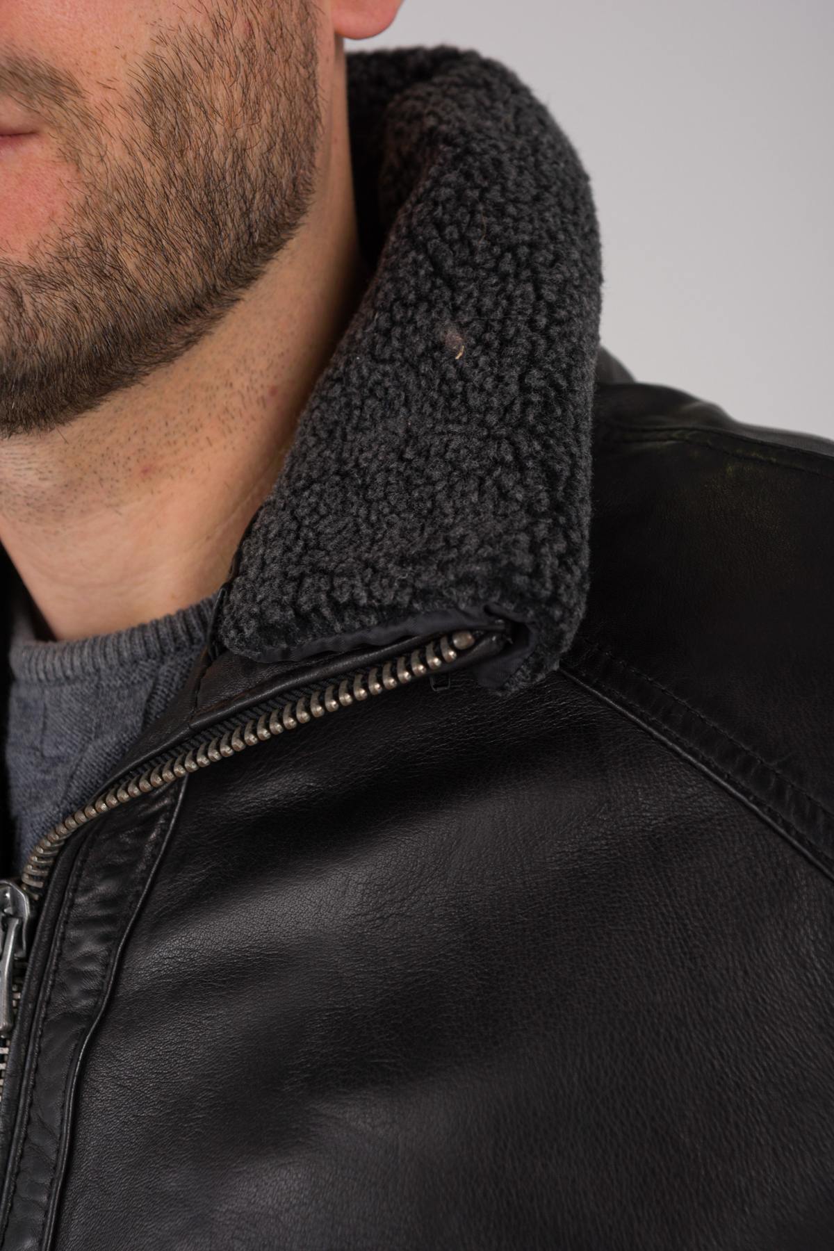 Men's sheepskin leather jacket - Image n°7