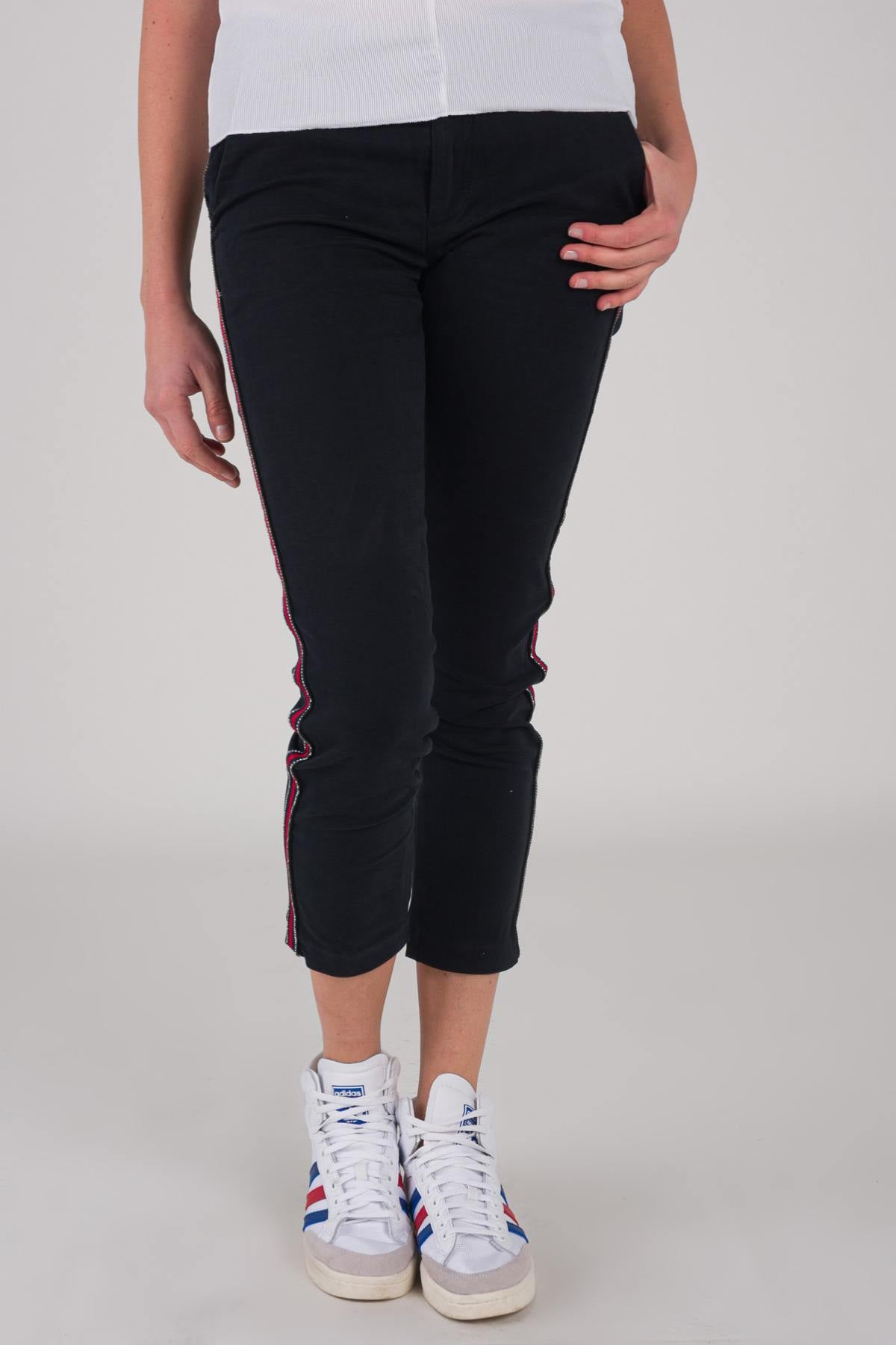 women's 7/8 slim fit navy pants - Image n°3