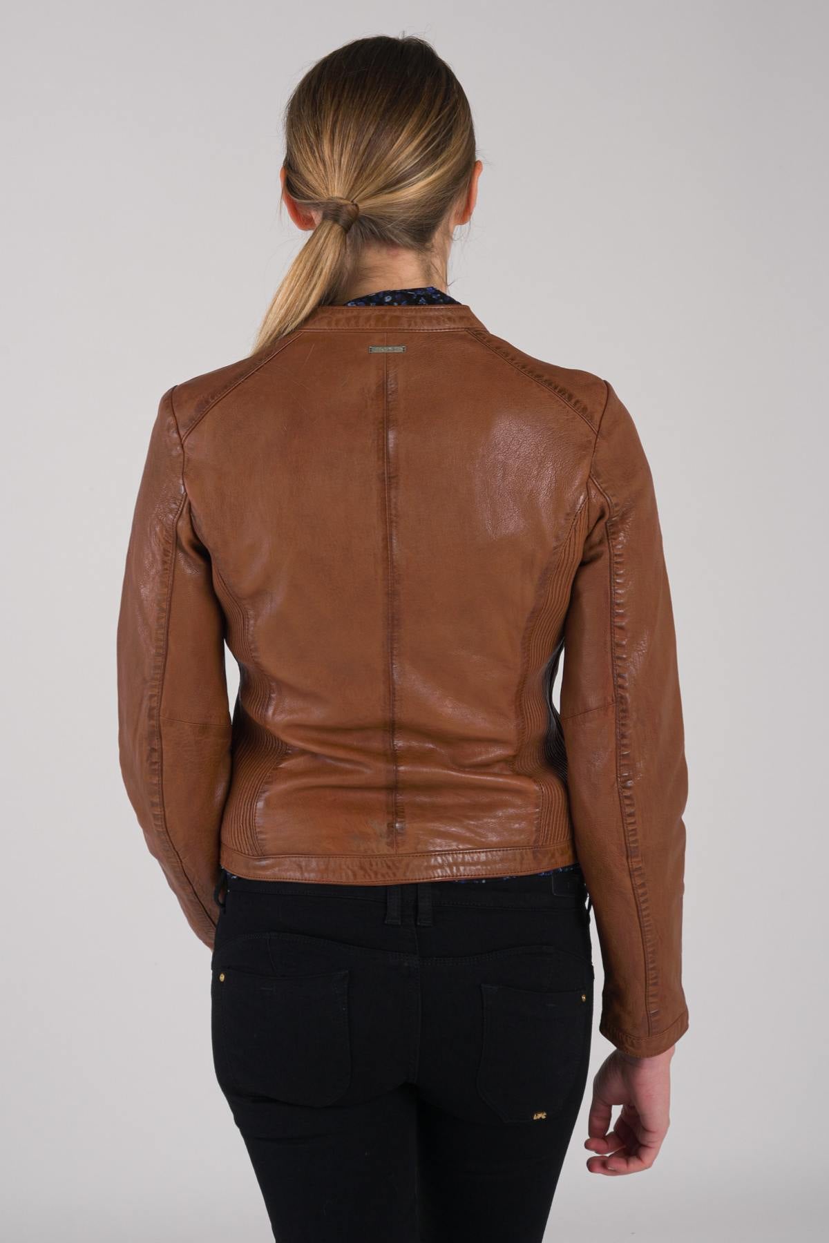 Spencer type leather jacket - Image n°5