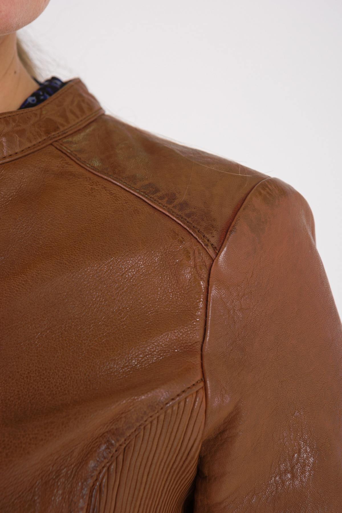 Spencer type leather jacket - Image n°8