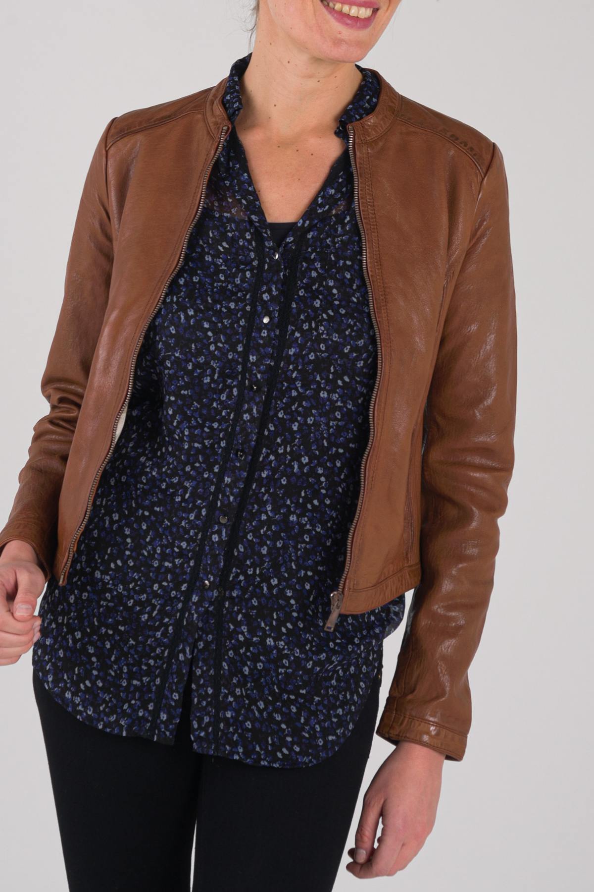 Spencer type leather jacket - Image n°2