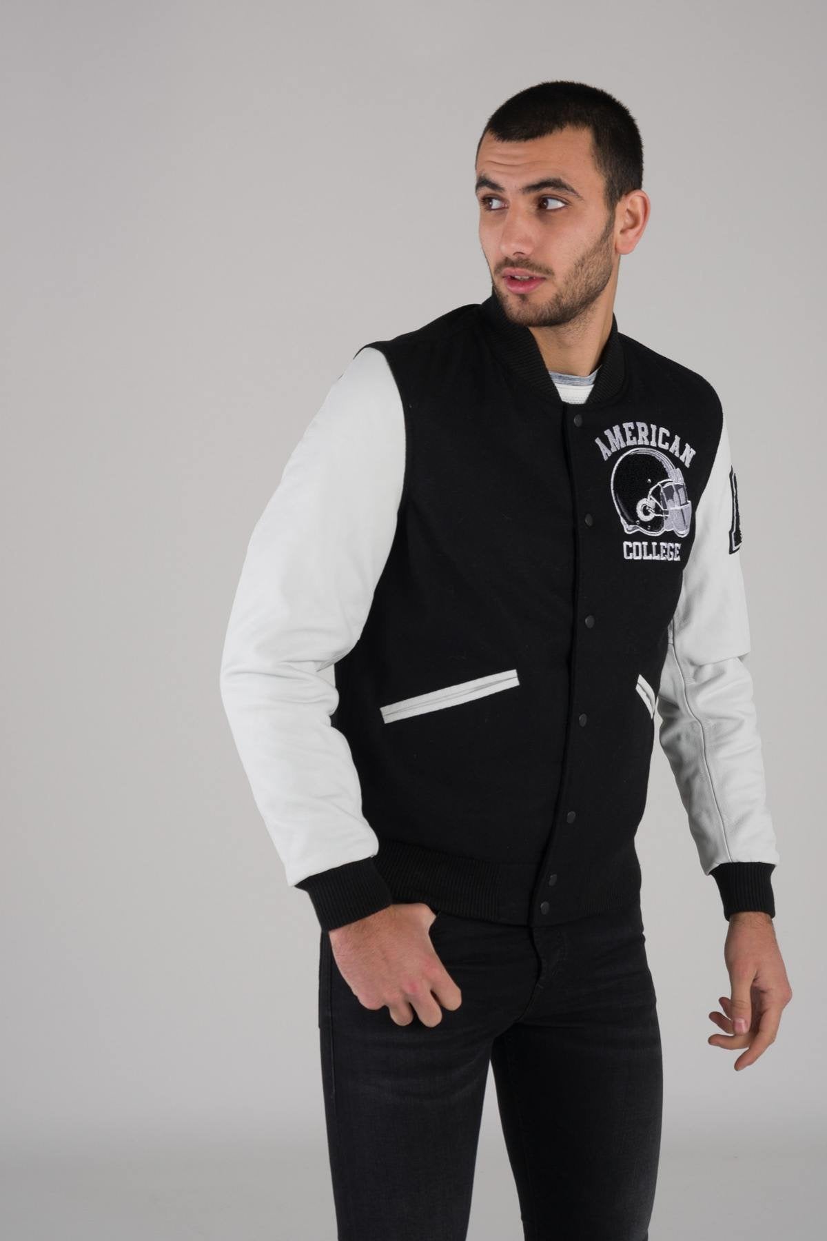 White and black teddy us jacket - Image n°4