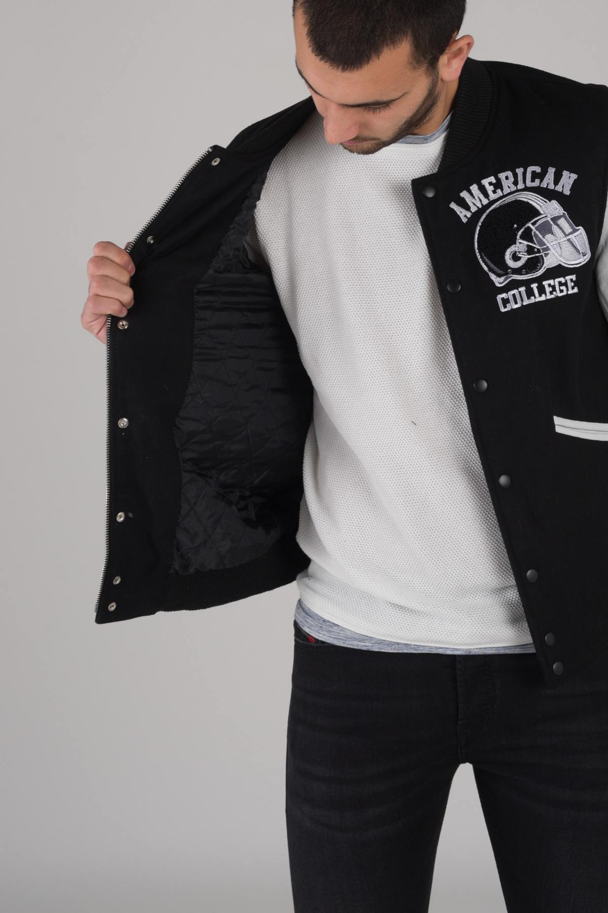 White and black teddy us jacket - Image n°6