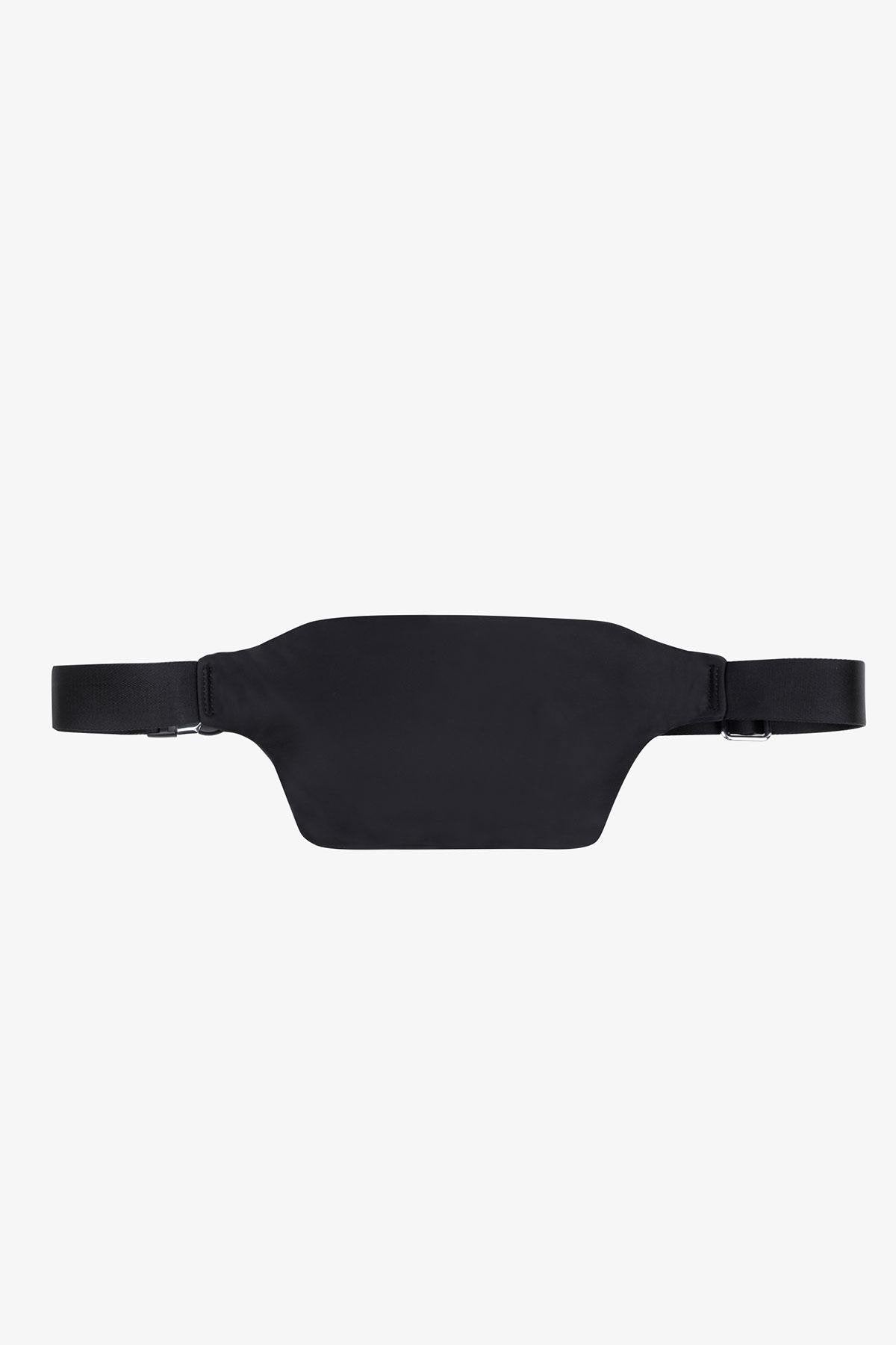 Black fanny pack with metallic logo - Image n°6