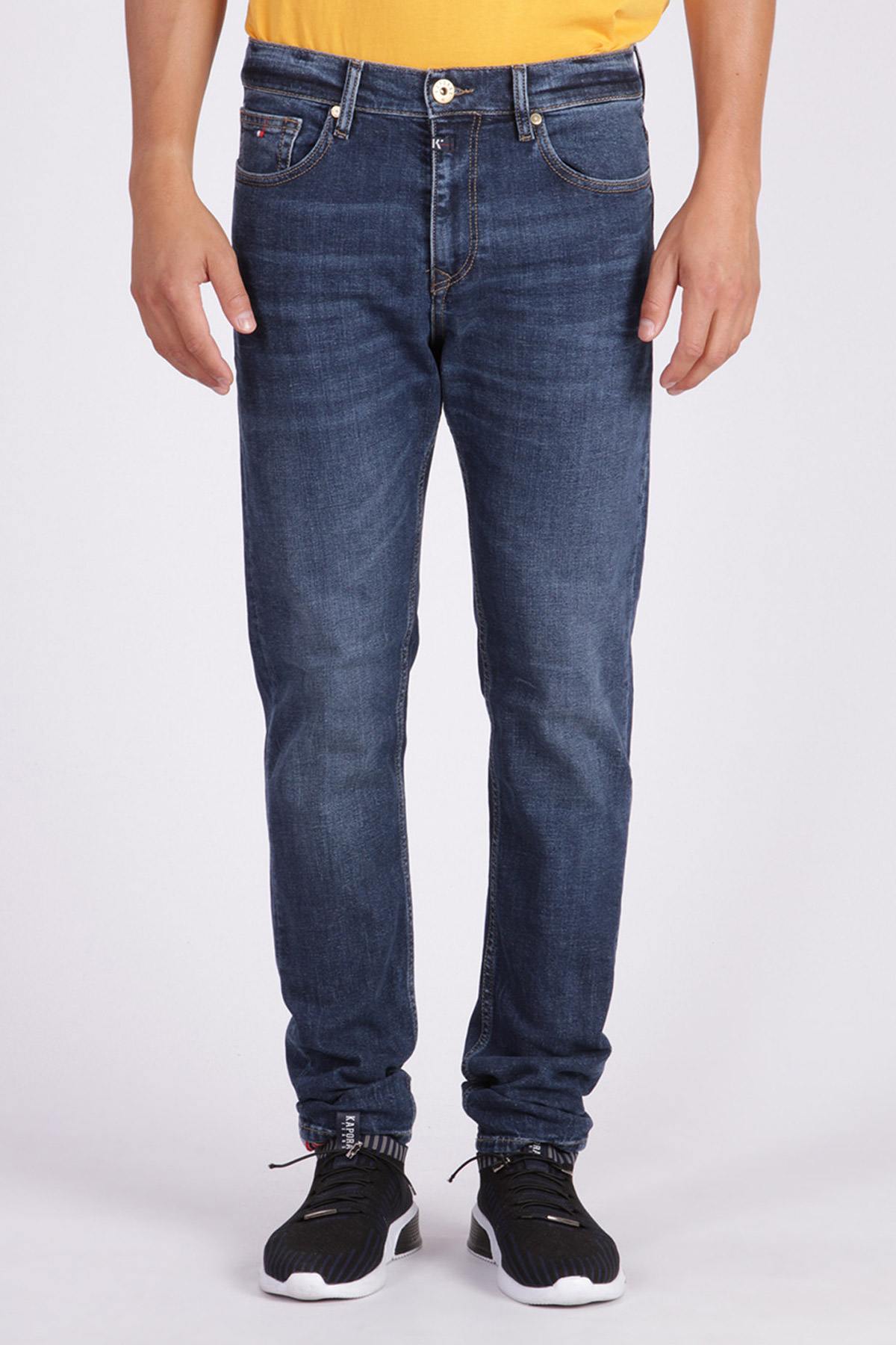 Slim jeans for men in faded blue - Image n°1