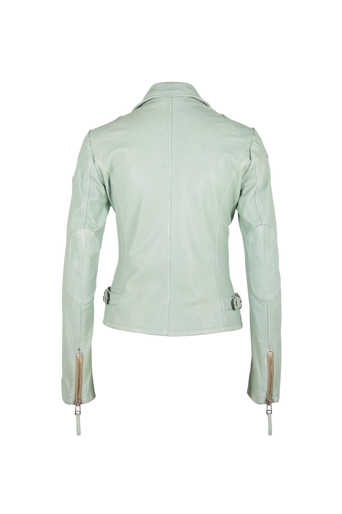 Women's light green Biker Jacket - Image n°7