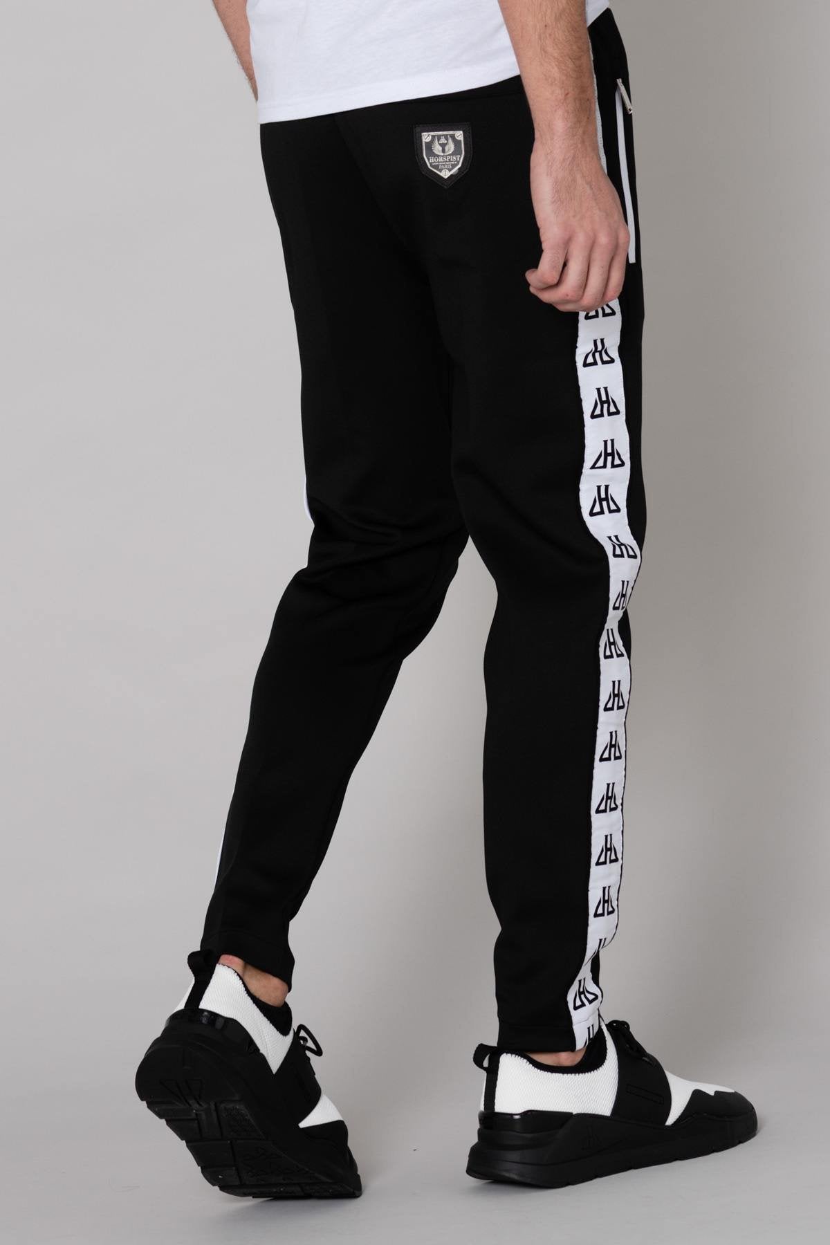 ̈Black jogging pants with white piping - Image n°4