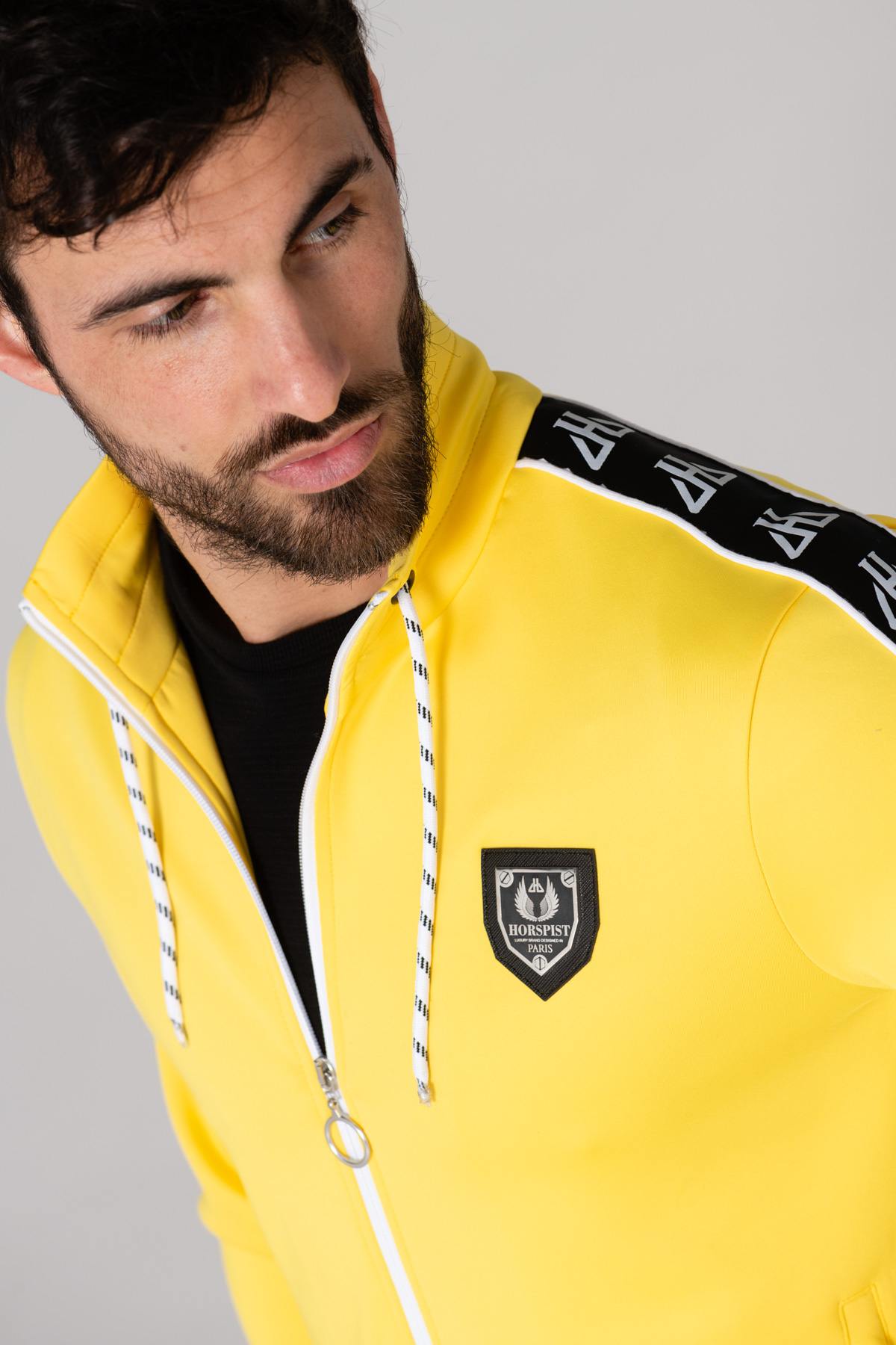 Men's yellow jogging jacket - Image n°2