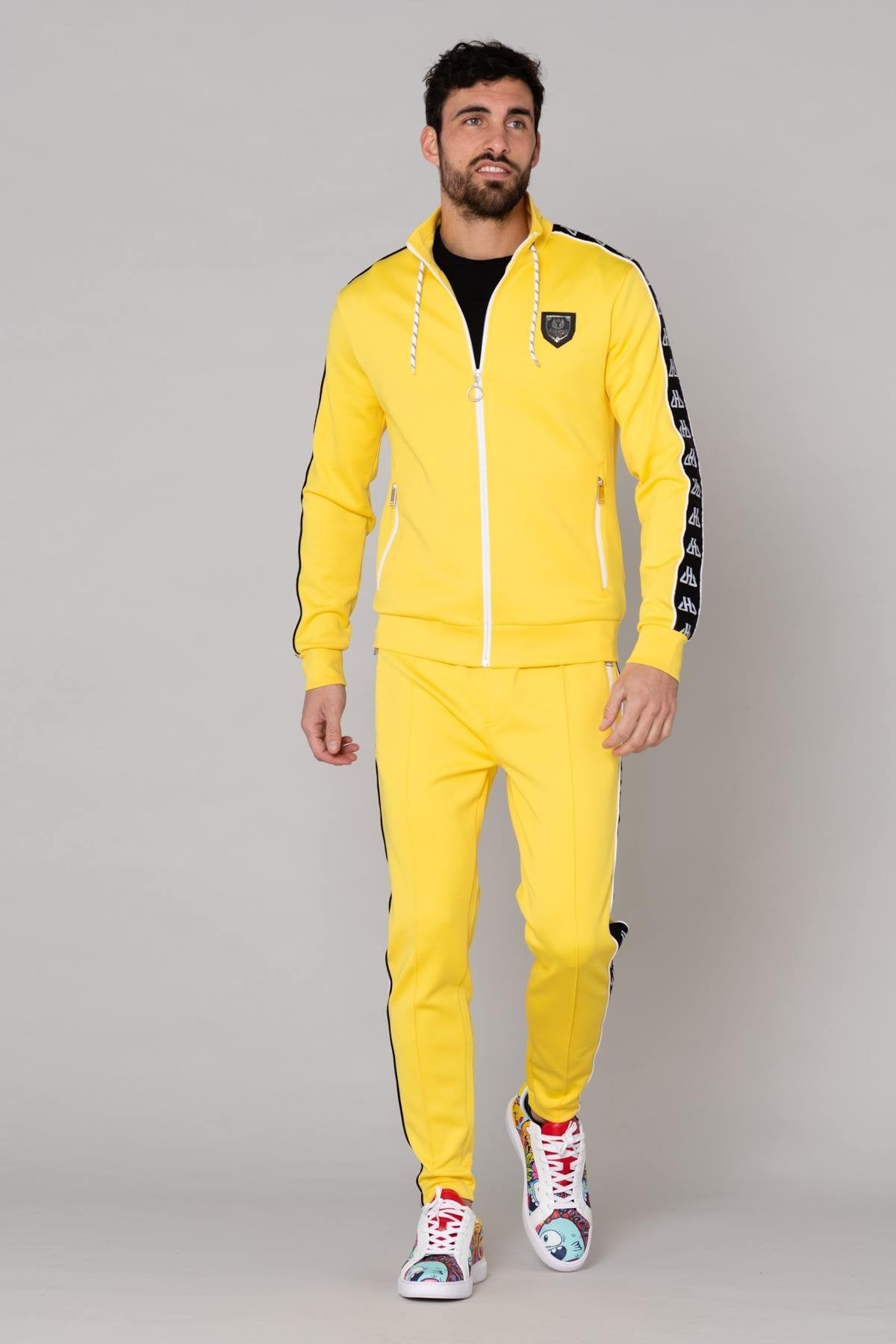 Men's yellow jogging jacket - Image n°3