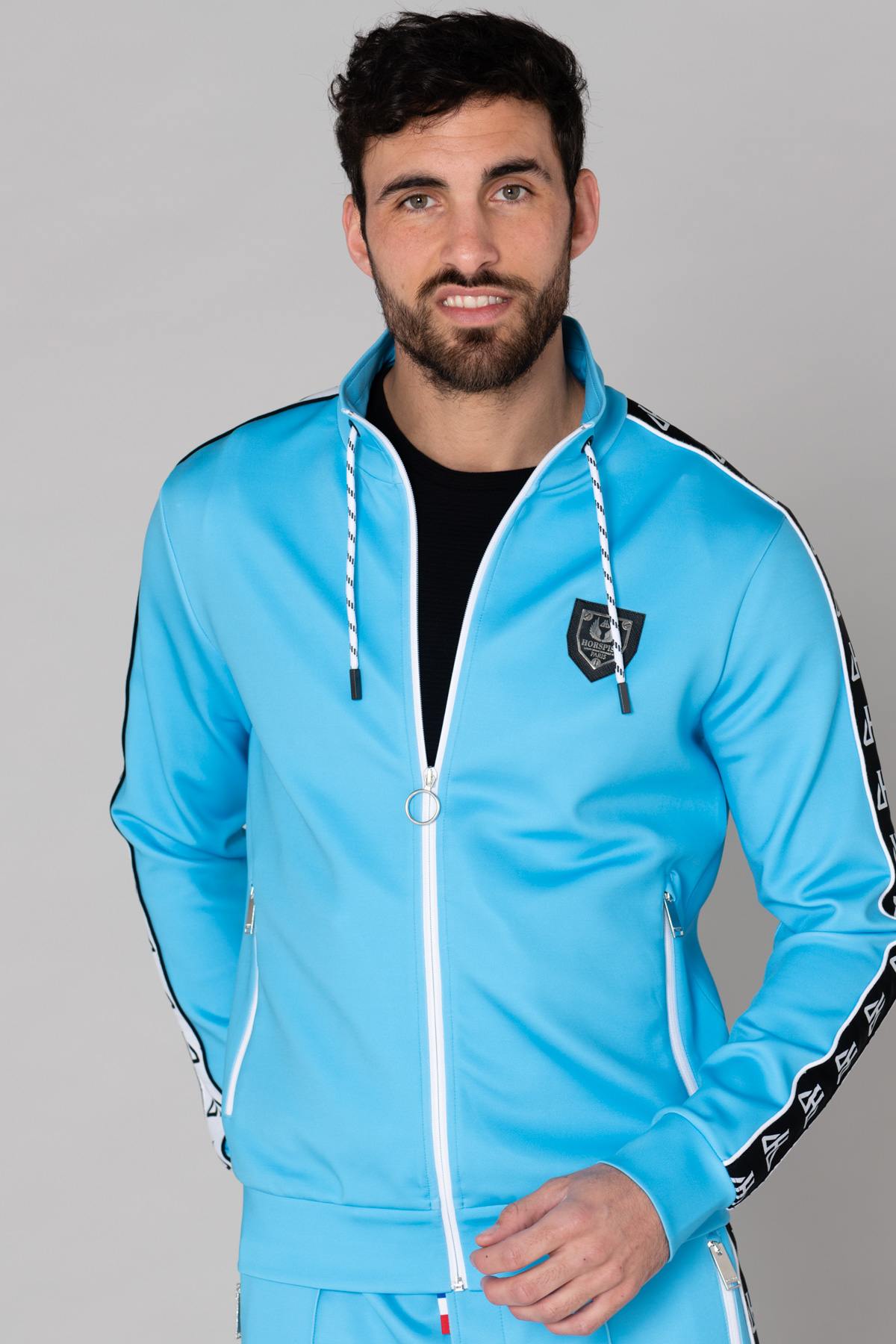 Turquoise blue track jacket - Image n°1