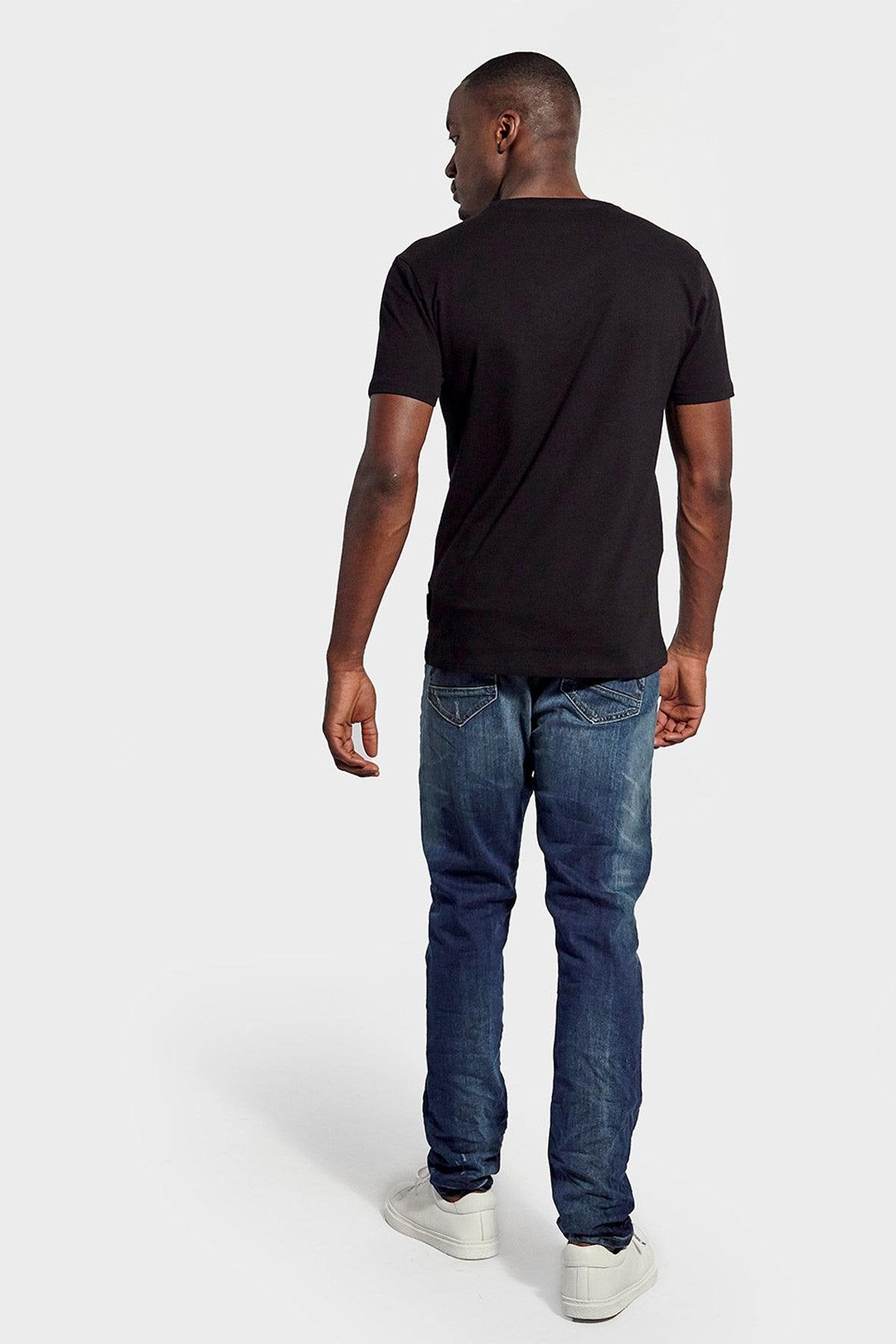 Men's regular-fit washed blue jeans - Image n°6