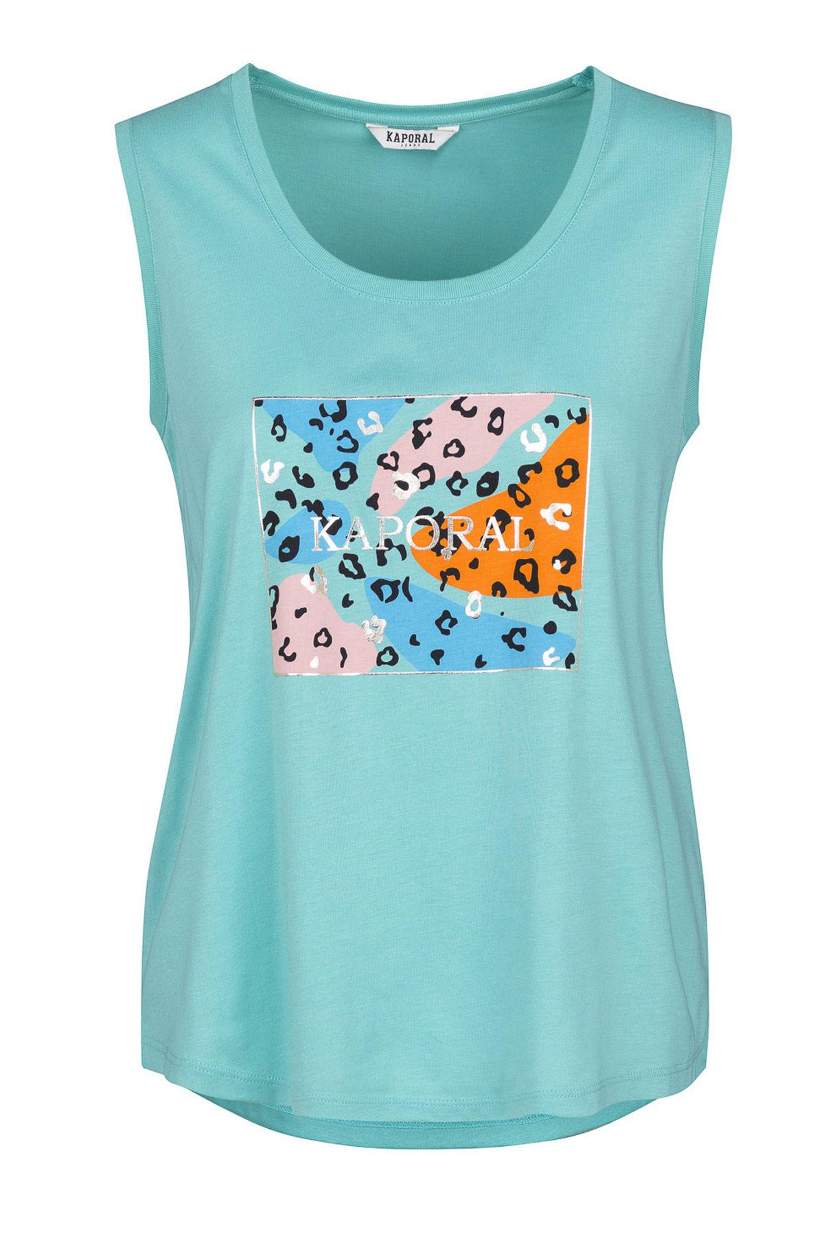 Women's turquoise blue tank top - Image n°4