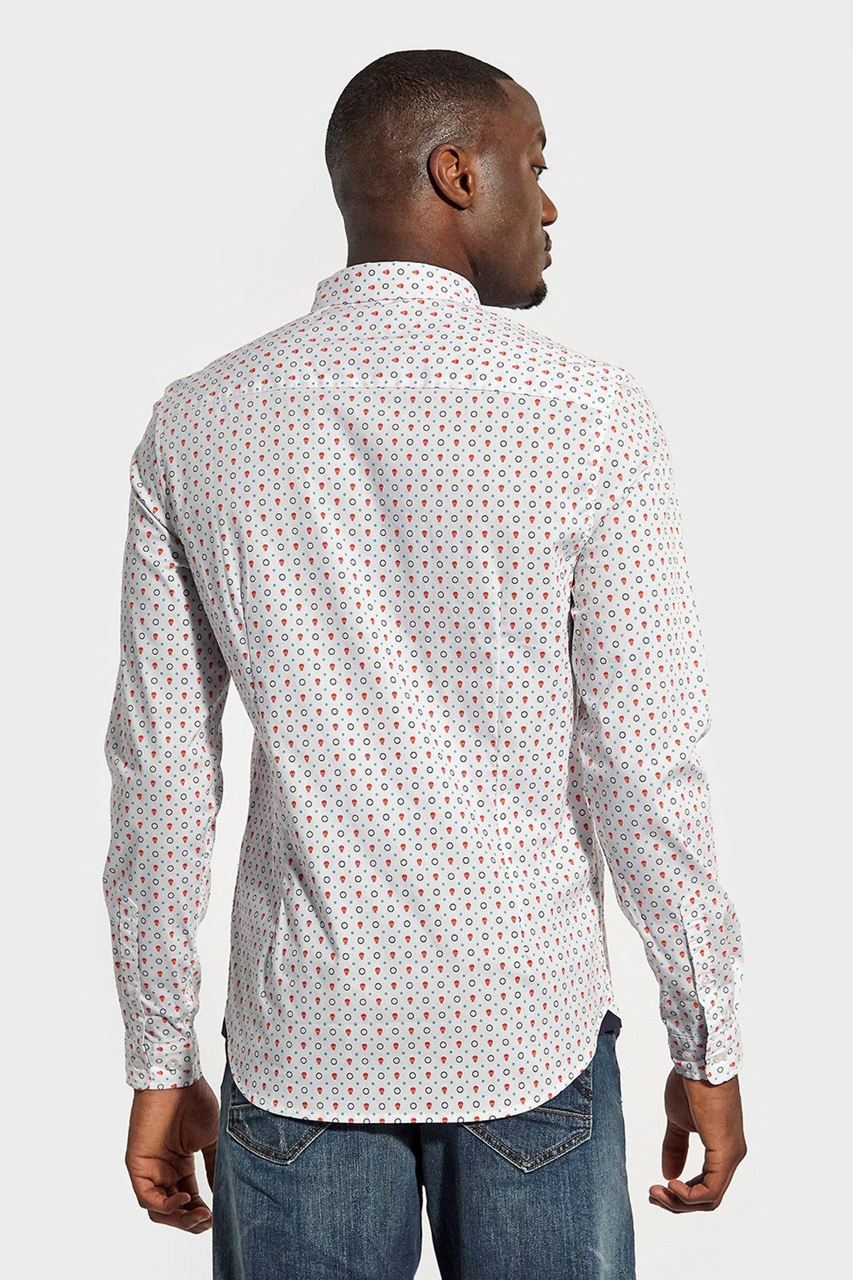 Men's skull pattern shirt - Image n°4