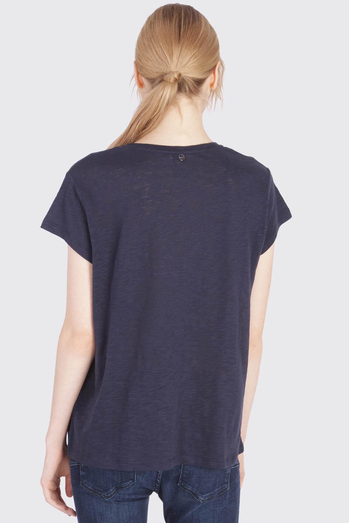 Loose navy blue t-shirt - Image n°3