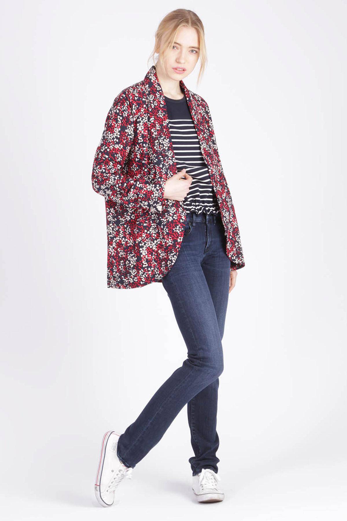 Loose fit floral blazer jacket - Image n°2