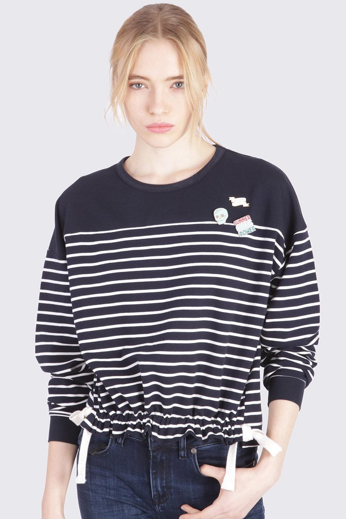 Women's loose sailor sweater - Image n°2