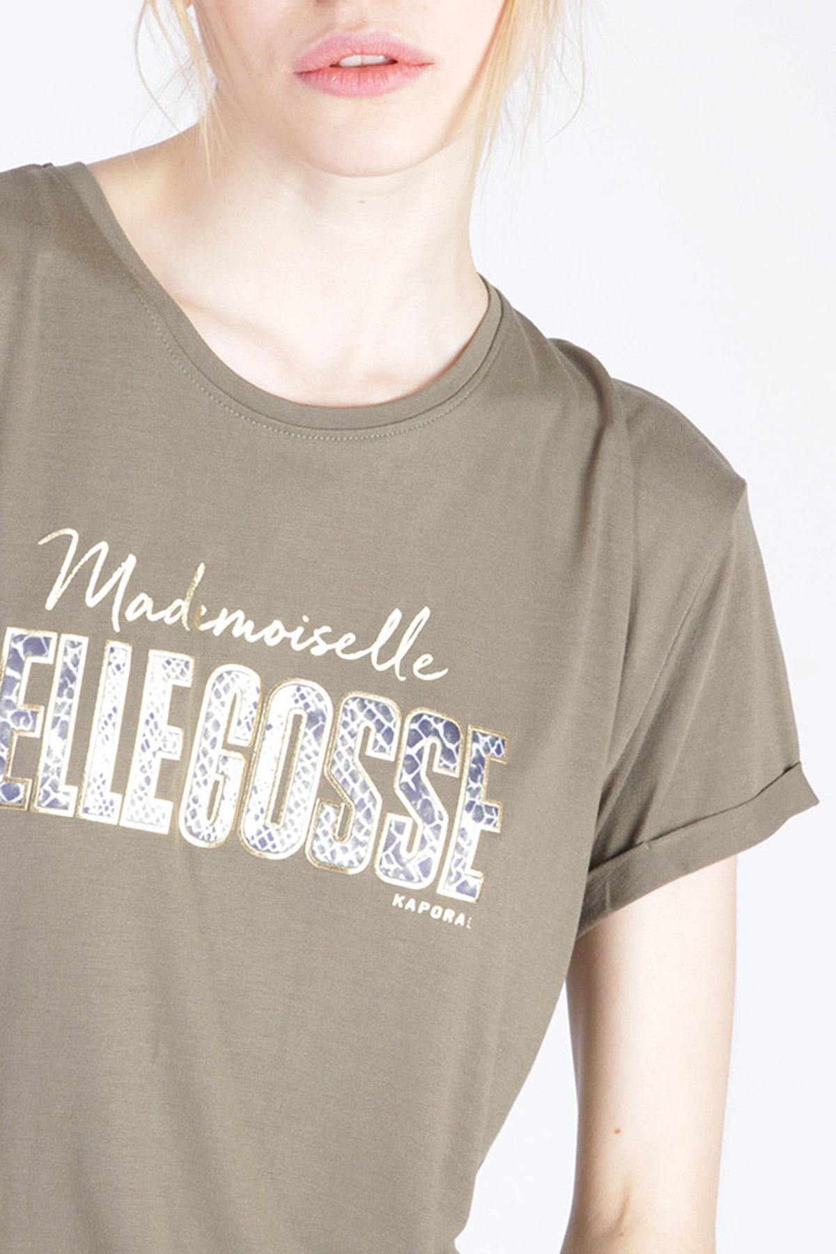 Belle Gosse loose fit khaki t-shirt - Image n°2