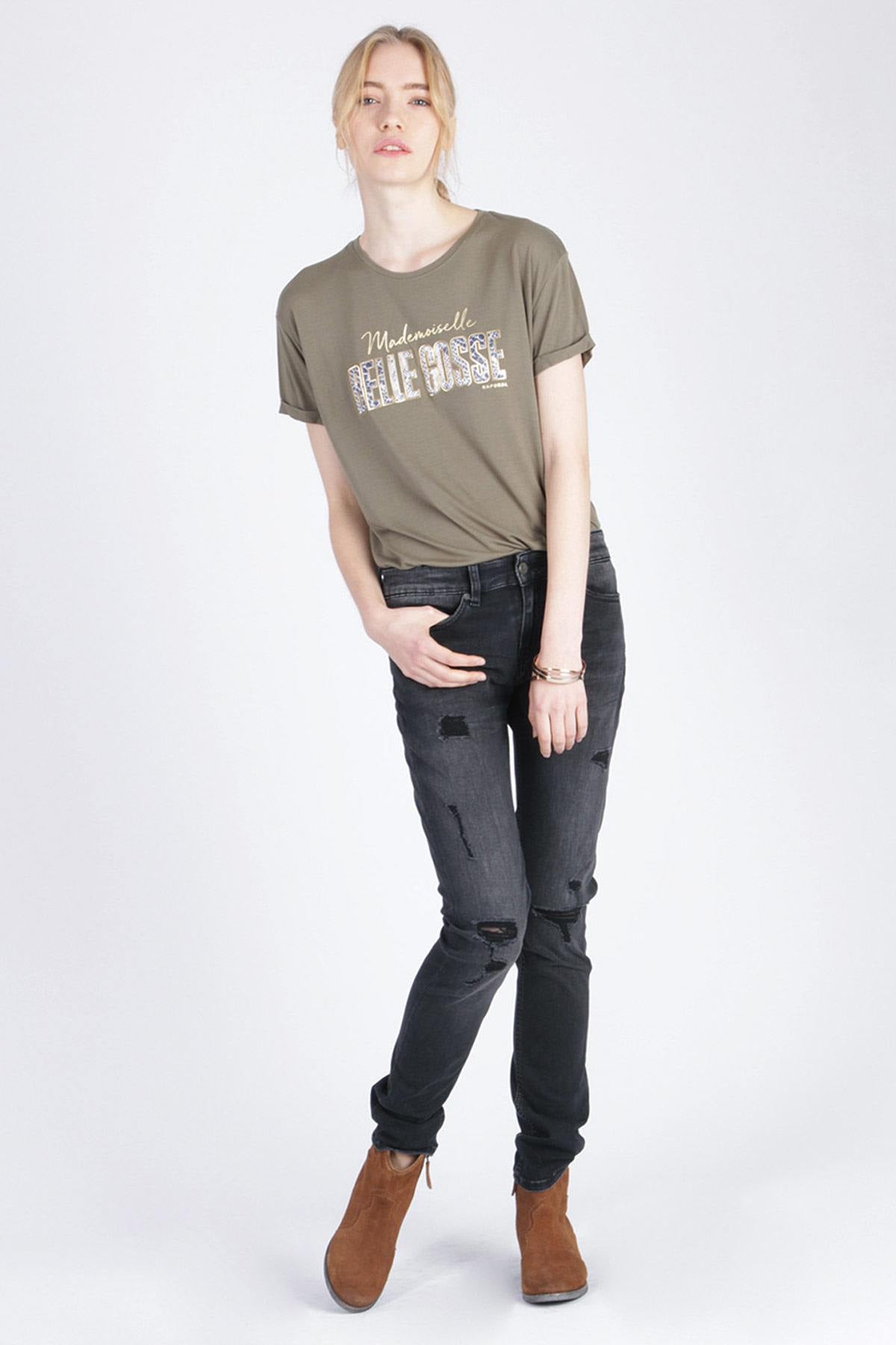 Belle Gosse loose fit khaki t-shirt - Image n°4