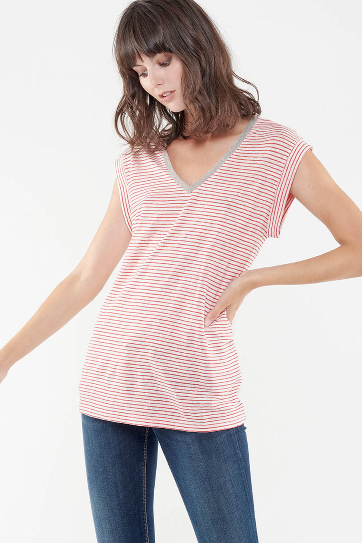 Women's striped tank top - Image n°1