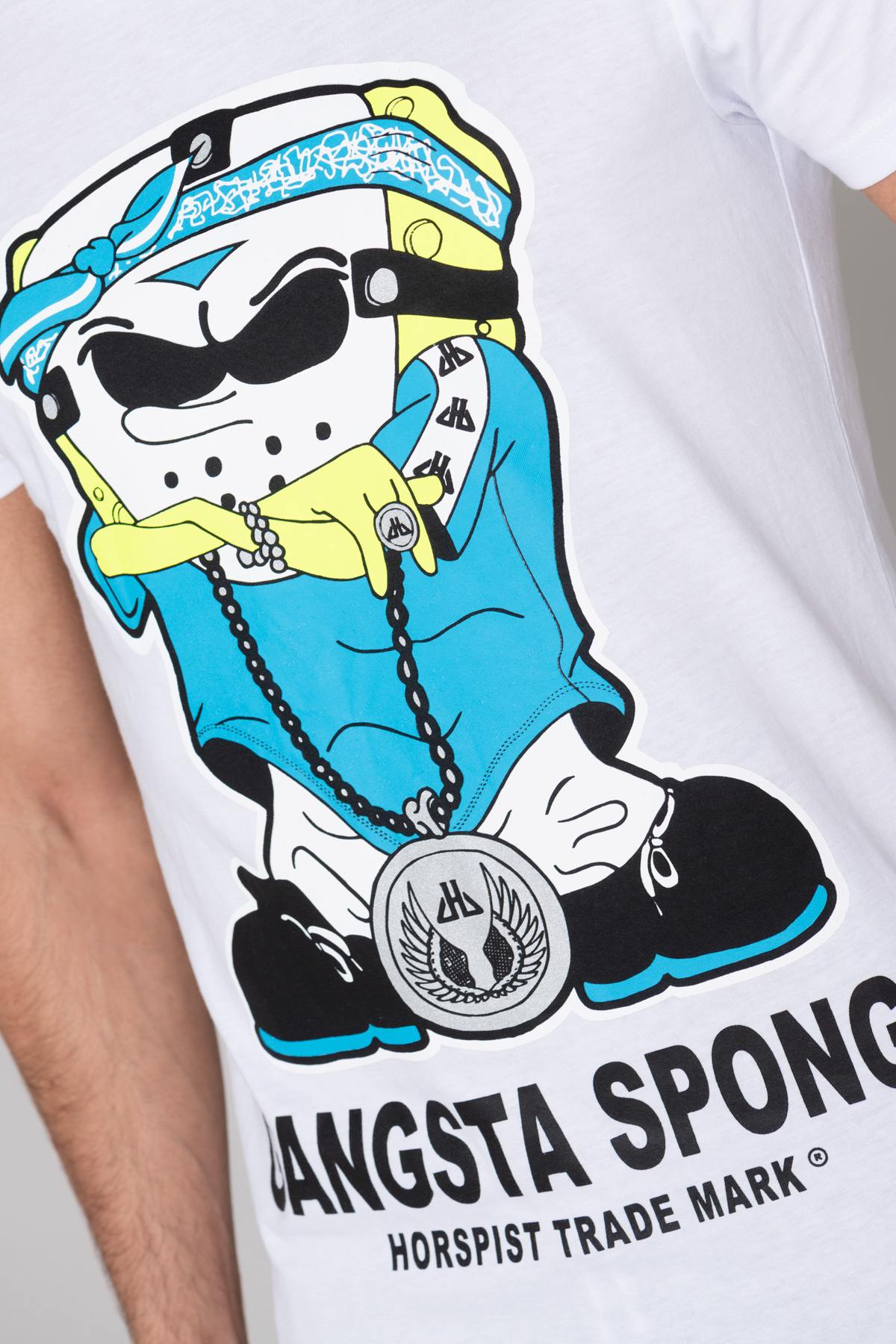 Spongebob Gangsta Sponge White T-Shirt - Image n°2