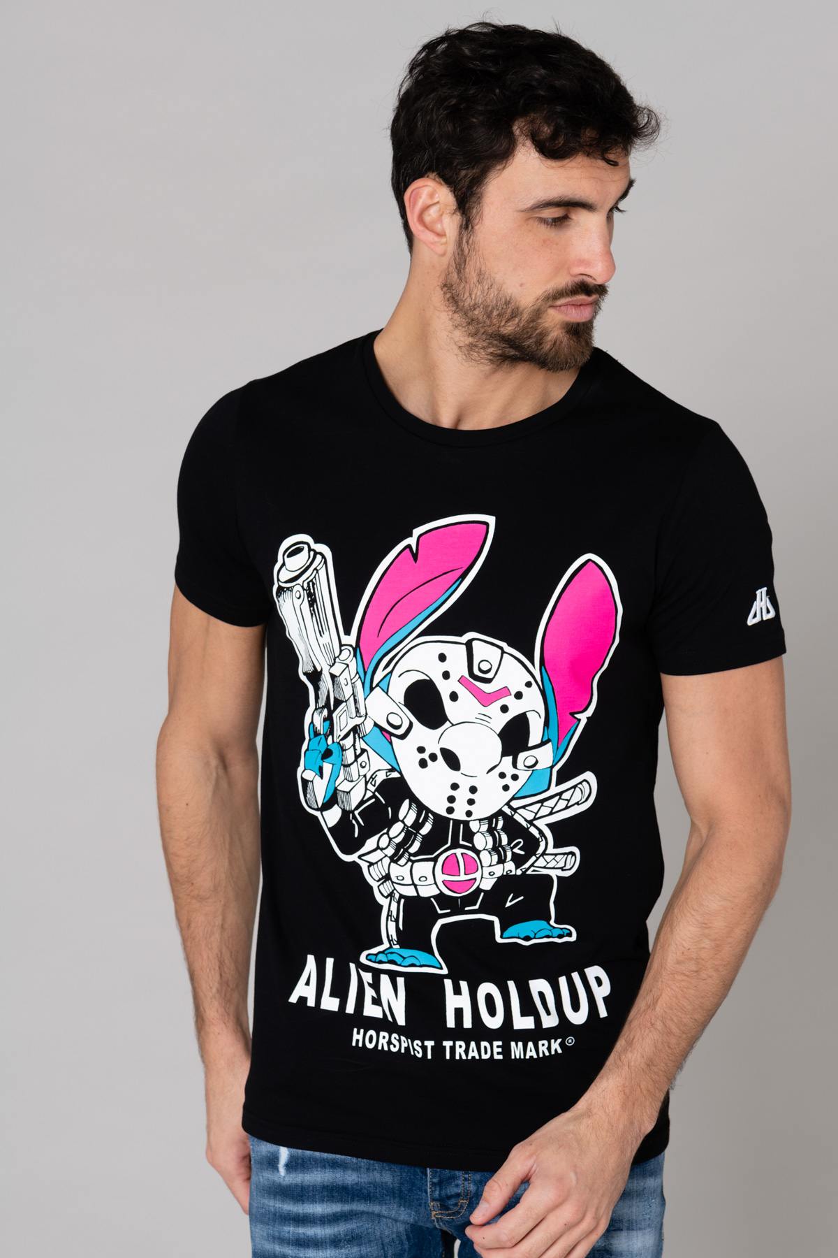 Alien Holdup men's black t-shirt - Image n°3